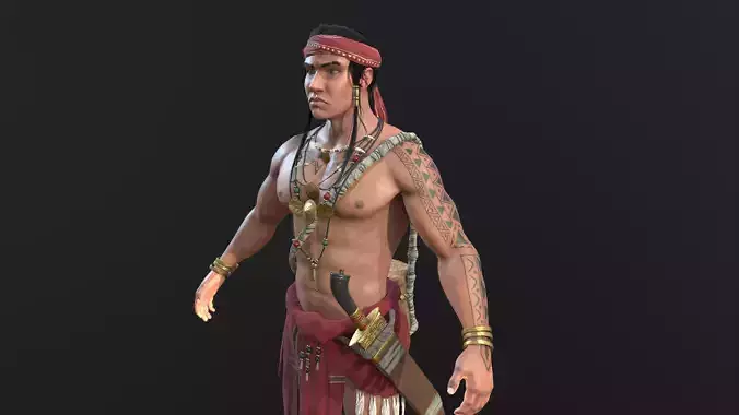 Lapu Lapu - real time character Low-poly 3D model