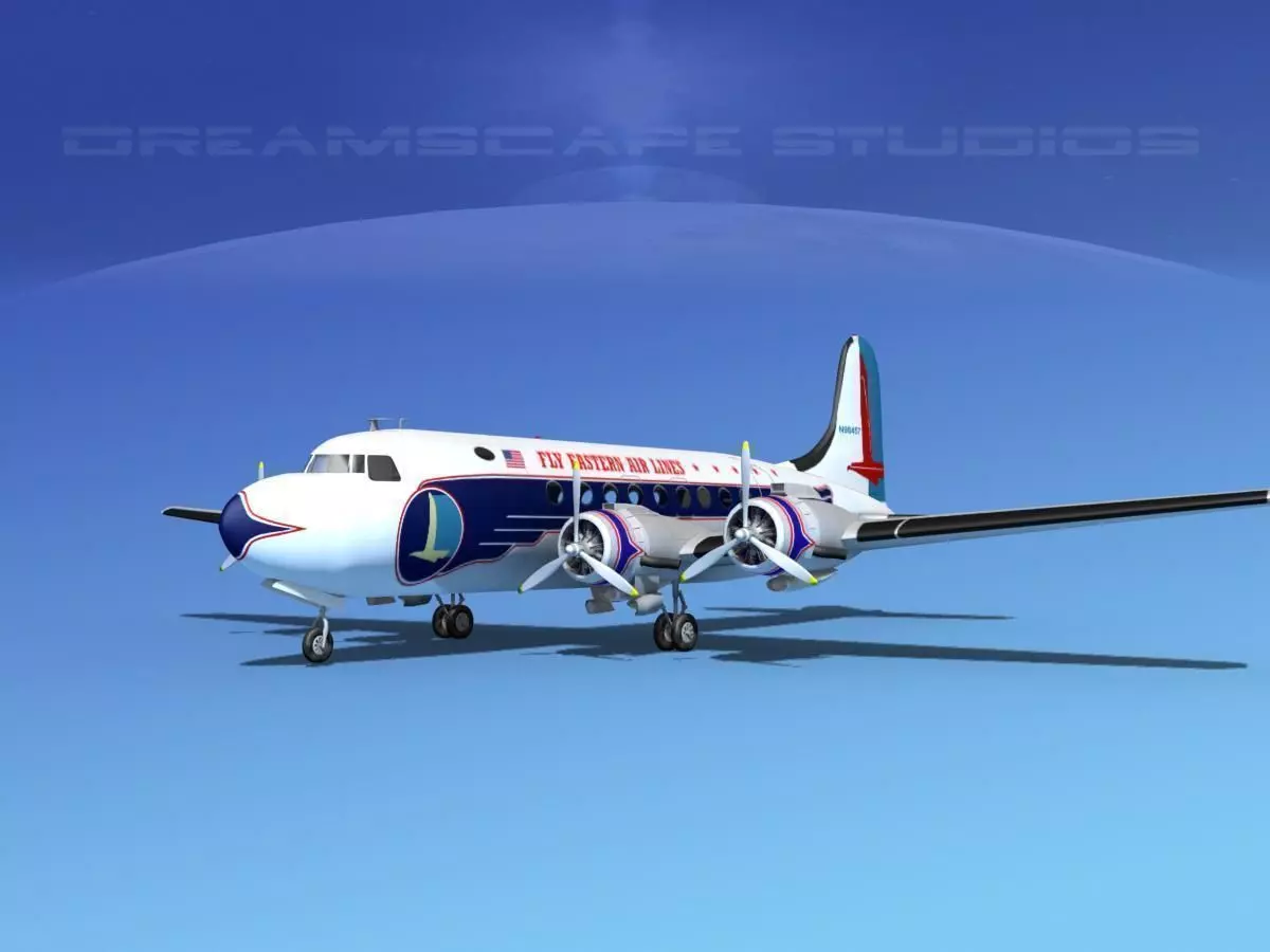 Douglas DC-4 Eastern Airlines 2 3D model