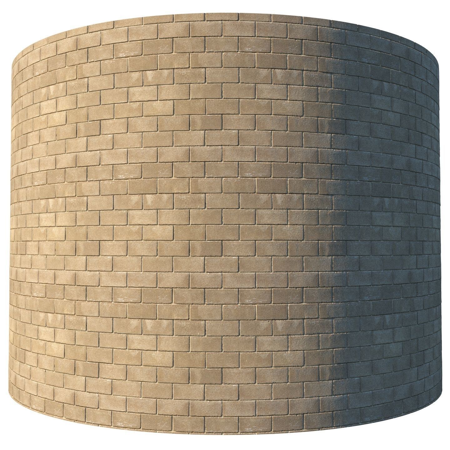 Cinder block wall material 8k seamless PBR 3D model_3