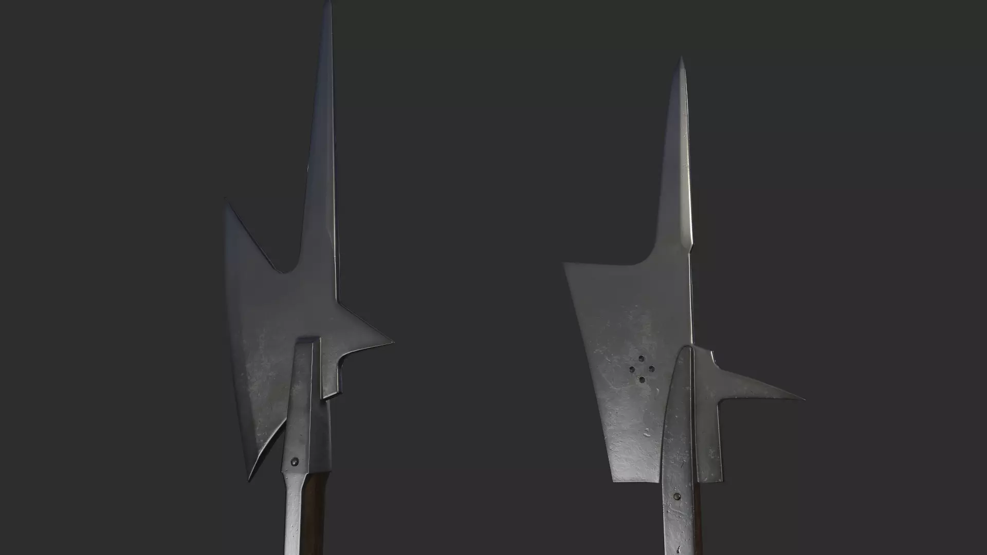 3D model Halberds of two types VR / AR / low-poly | CGTrader