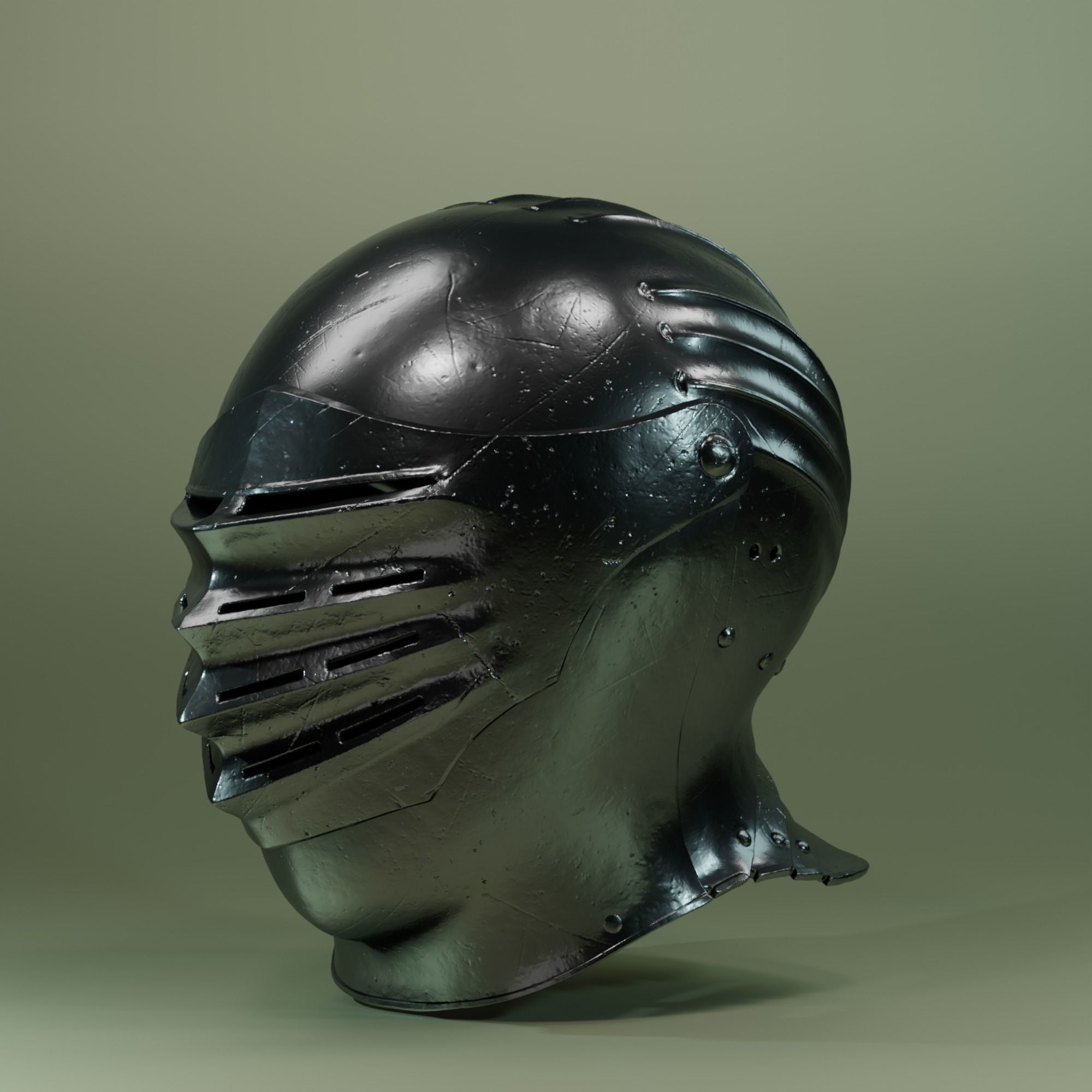 Maximilian Helmet  3D print model_2