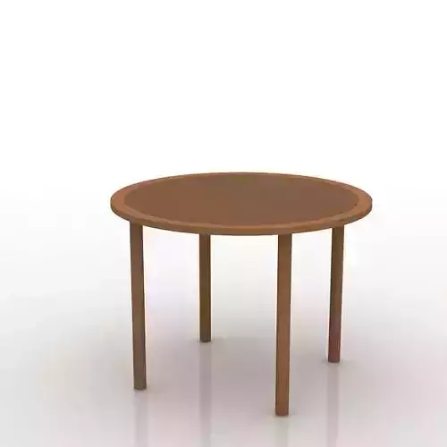 Wooden Round Green Table