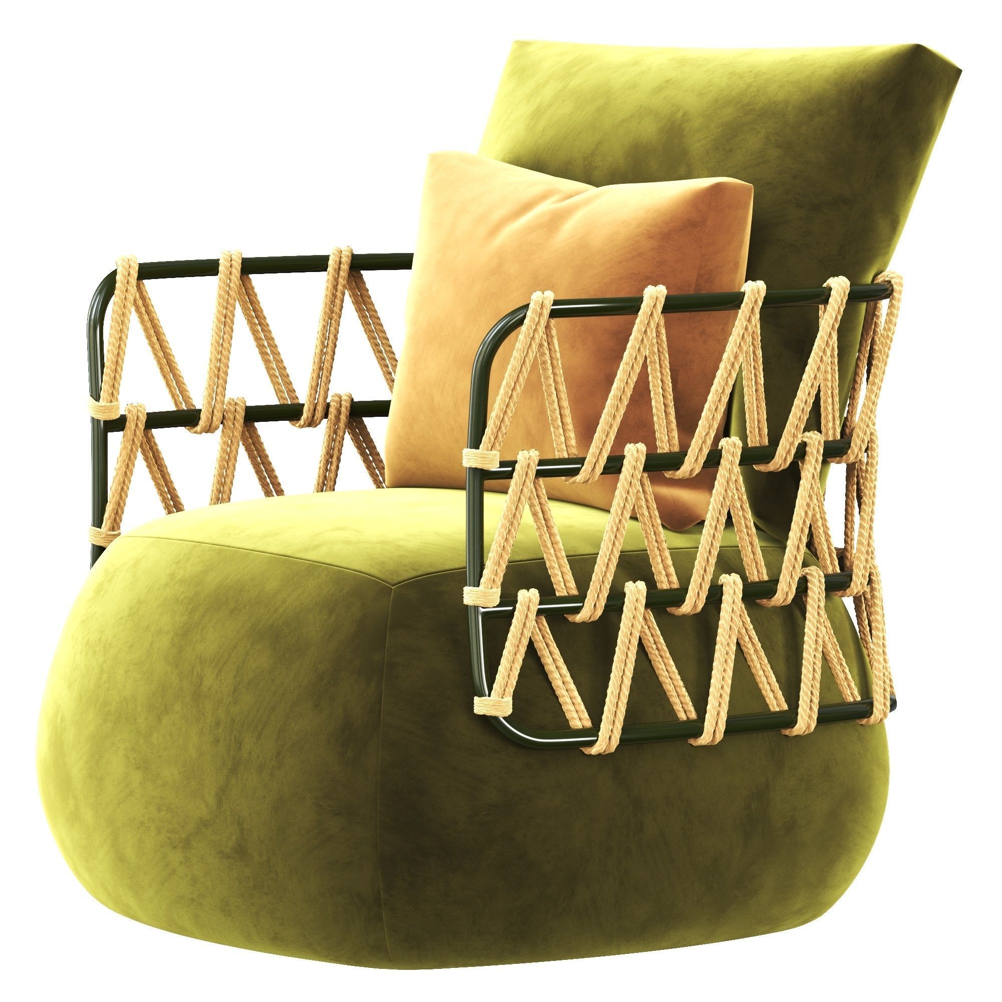 Fat Sofa armchair 3D model_2