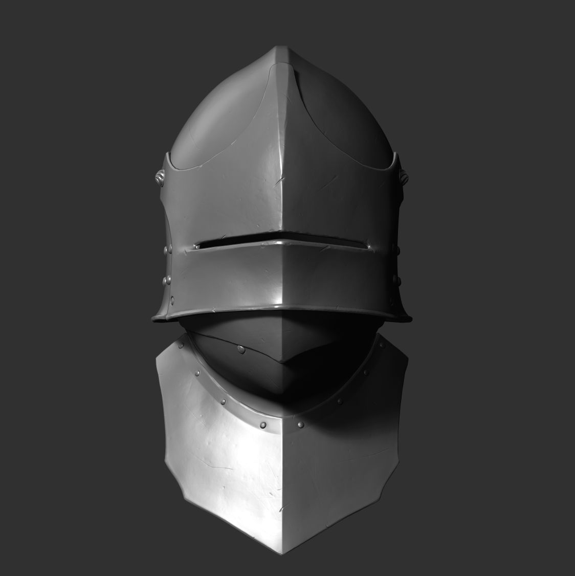 Sallet Helmet 3D print model_2