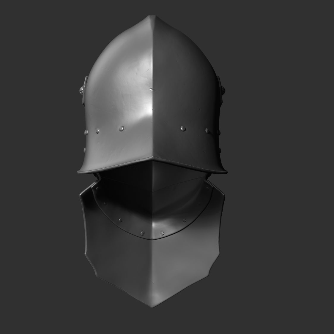 Sallet Helmet 3D print model_4