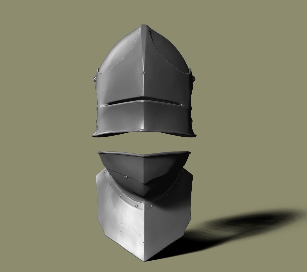 Sallet Helmet 3D print model_6