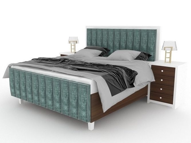 LUXURY BED WITH POSIS  3D model