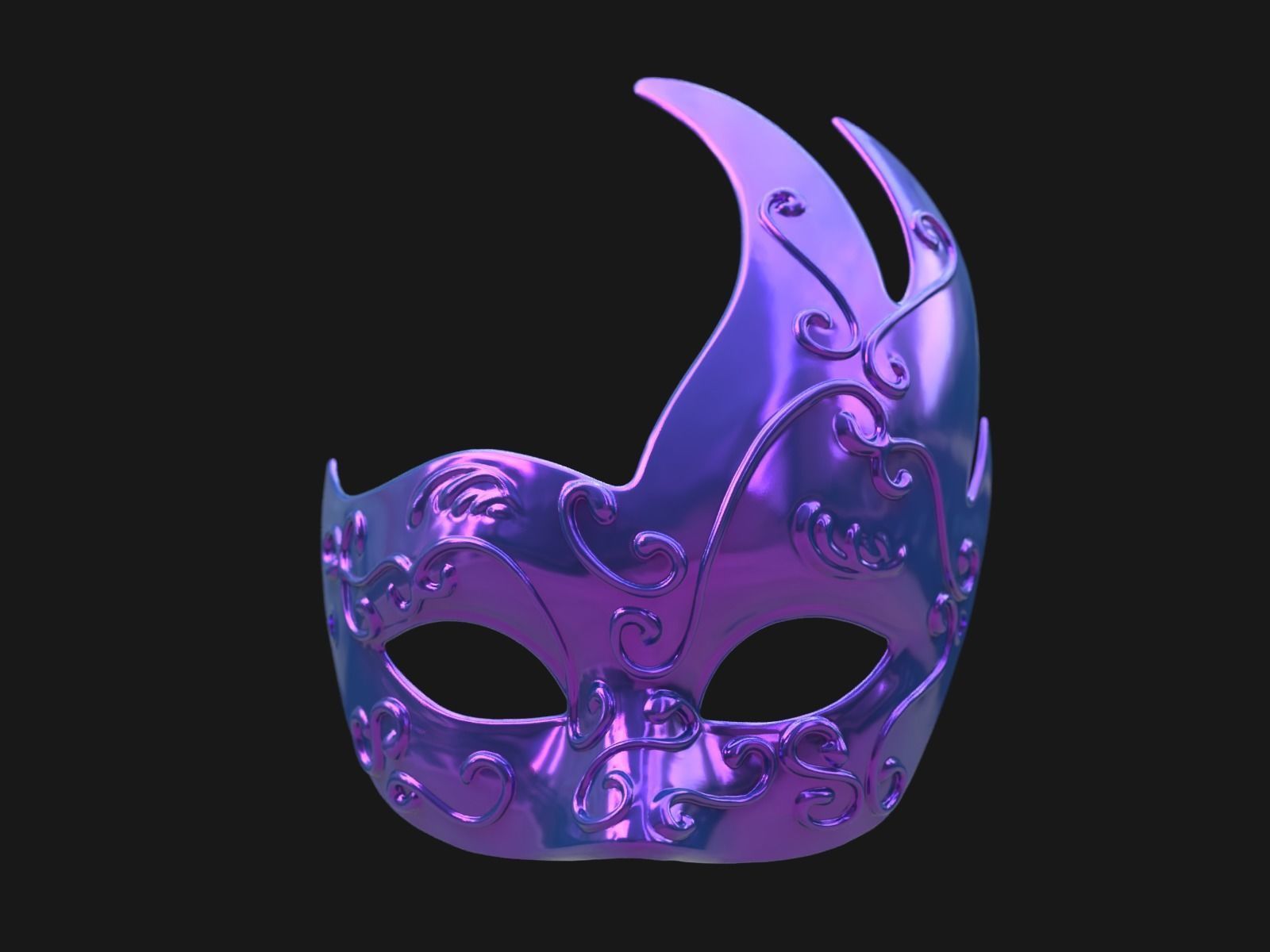 Venetian Mask I 3D print model_13