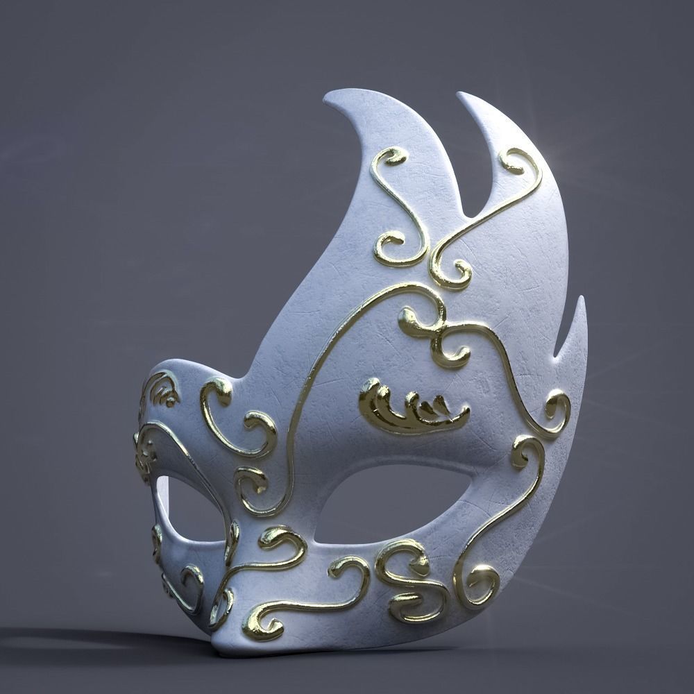 Venetian Mask I 3D print model_1