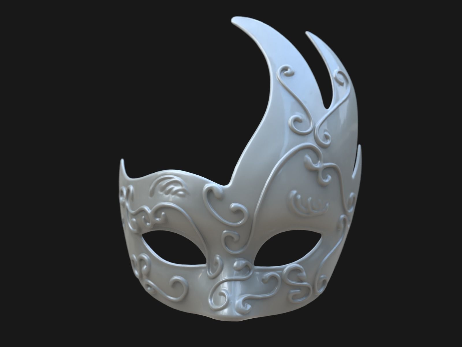 Venetian Mask I 3D print model_8