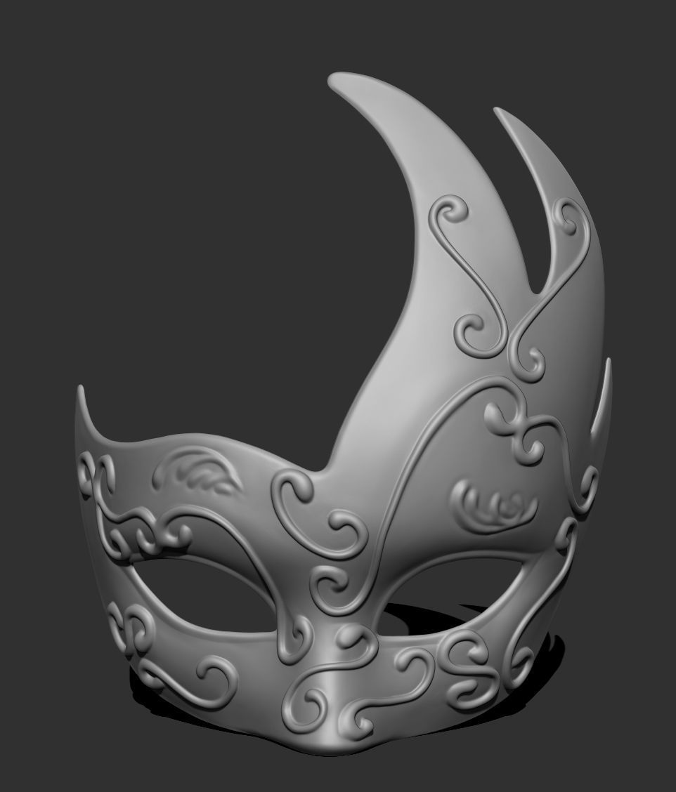 Venetian Mask I 3D print model_6