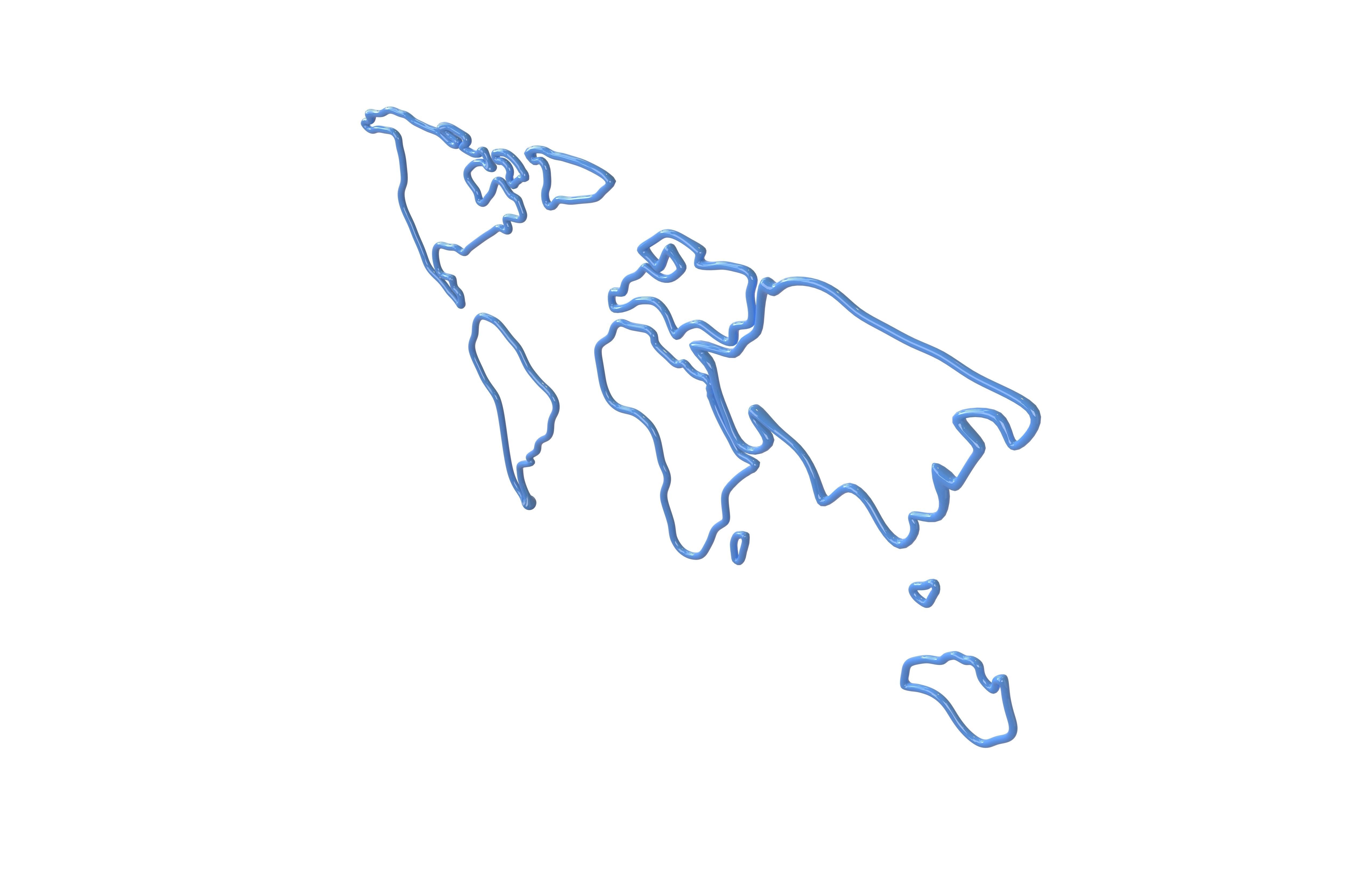 Neon Earth Map v1 001 3D model_3