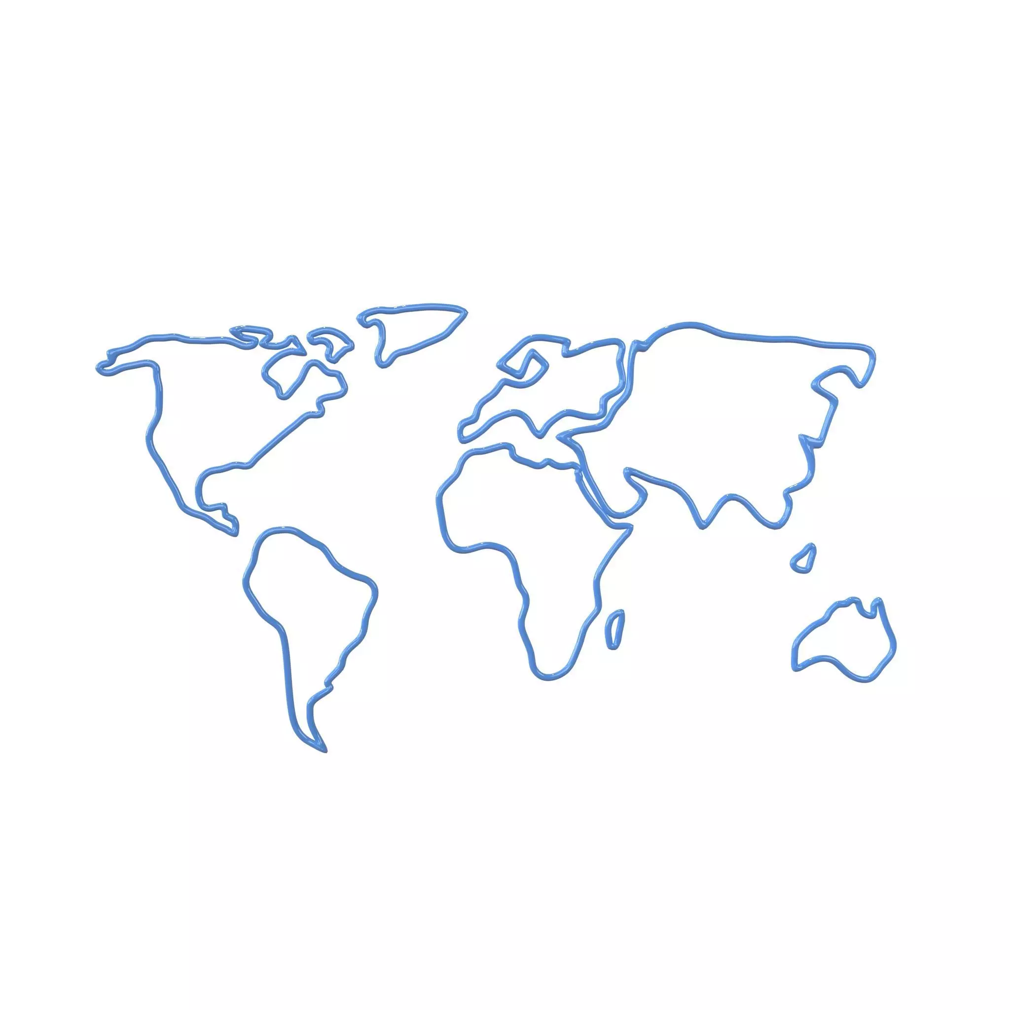 Neon Earth Map v1 001 3D model_0