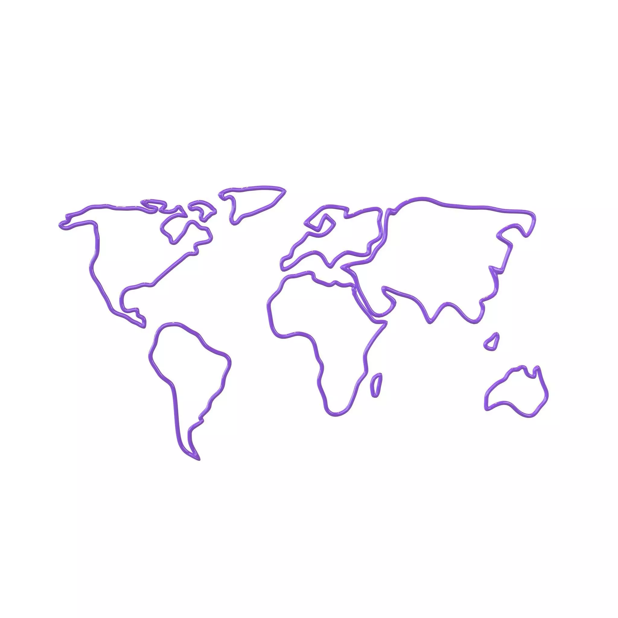 Neon Earth Map v1 002 3D model_0