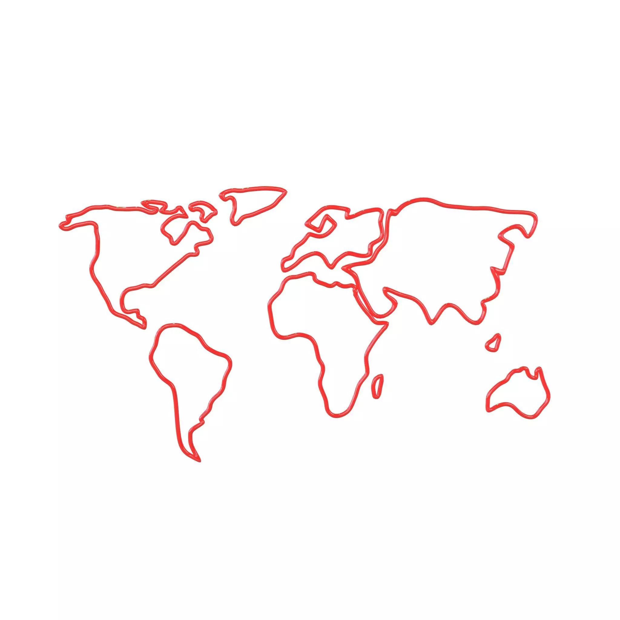 Neon Earth Map v1 004 3D model_0