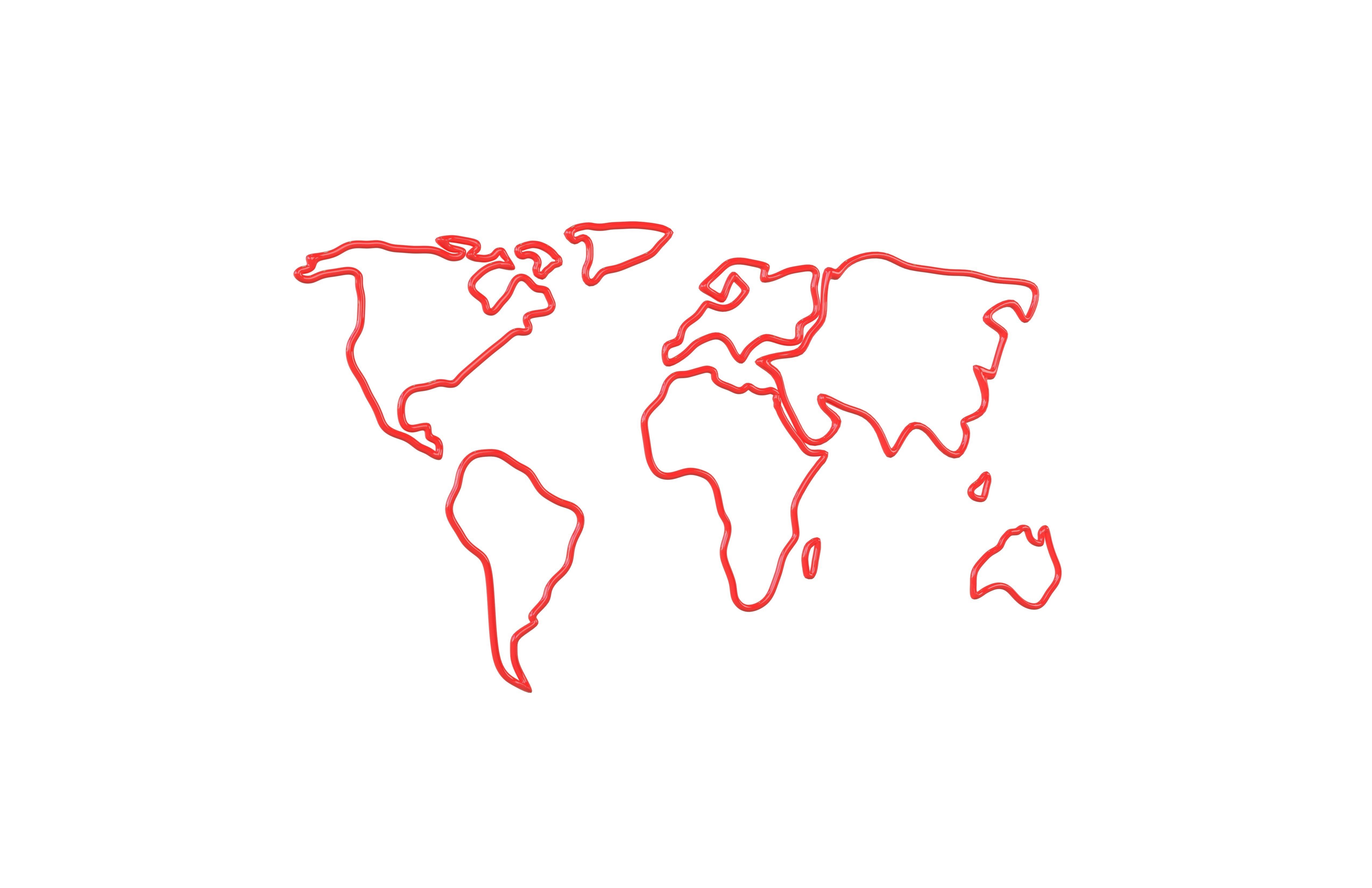 Neon Earth Map v1 004 3D model_1