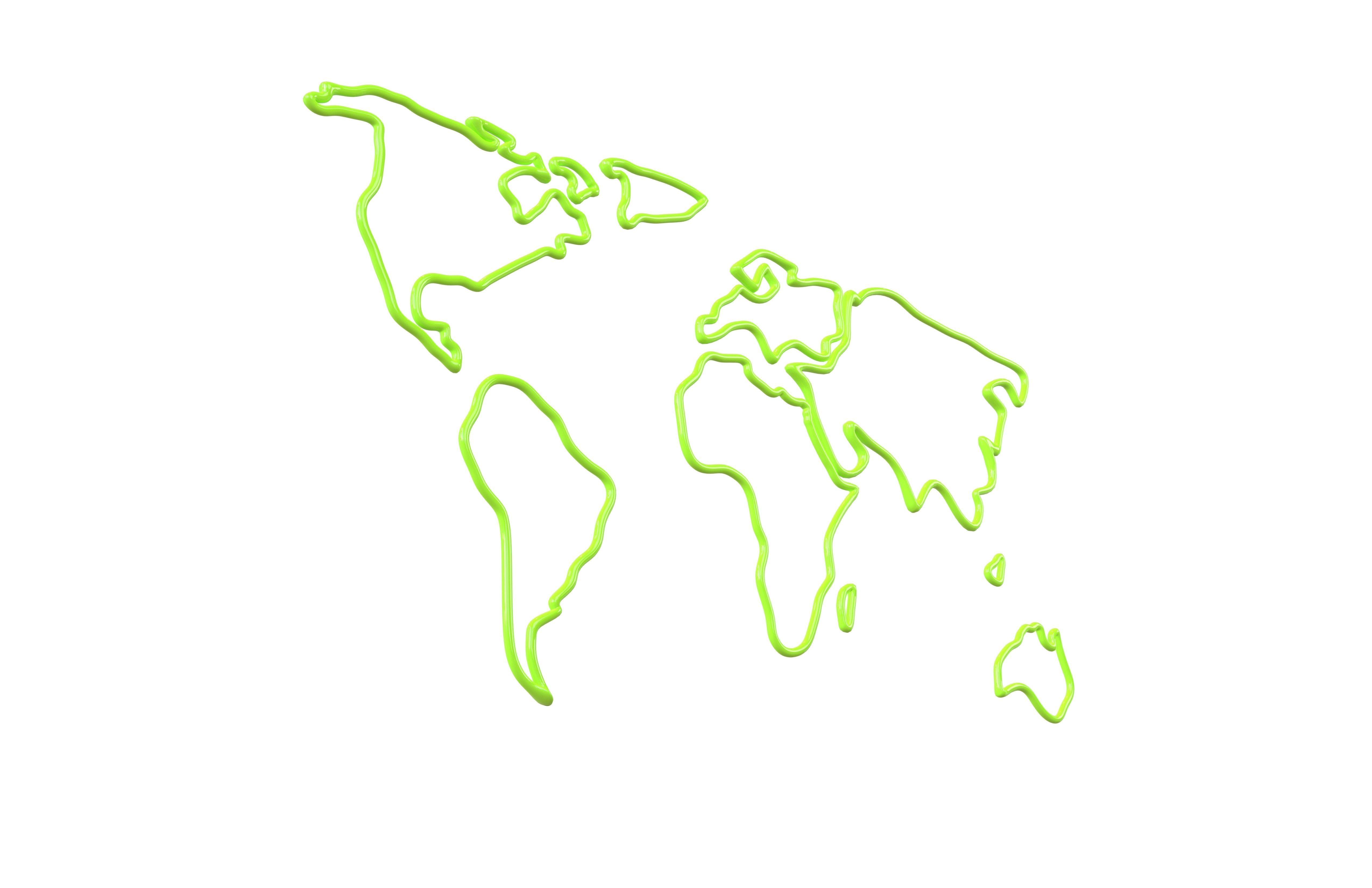 Neon Earth Map v1 005 3D model_3