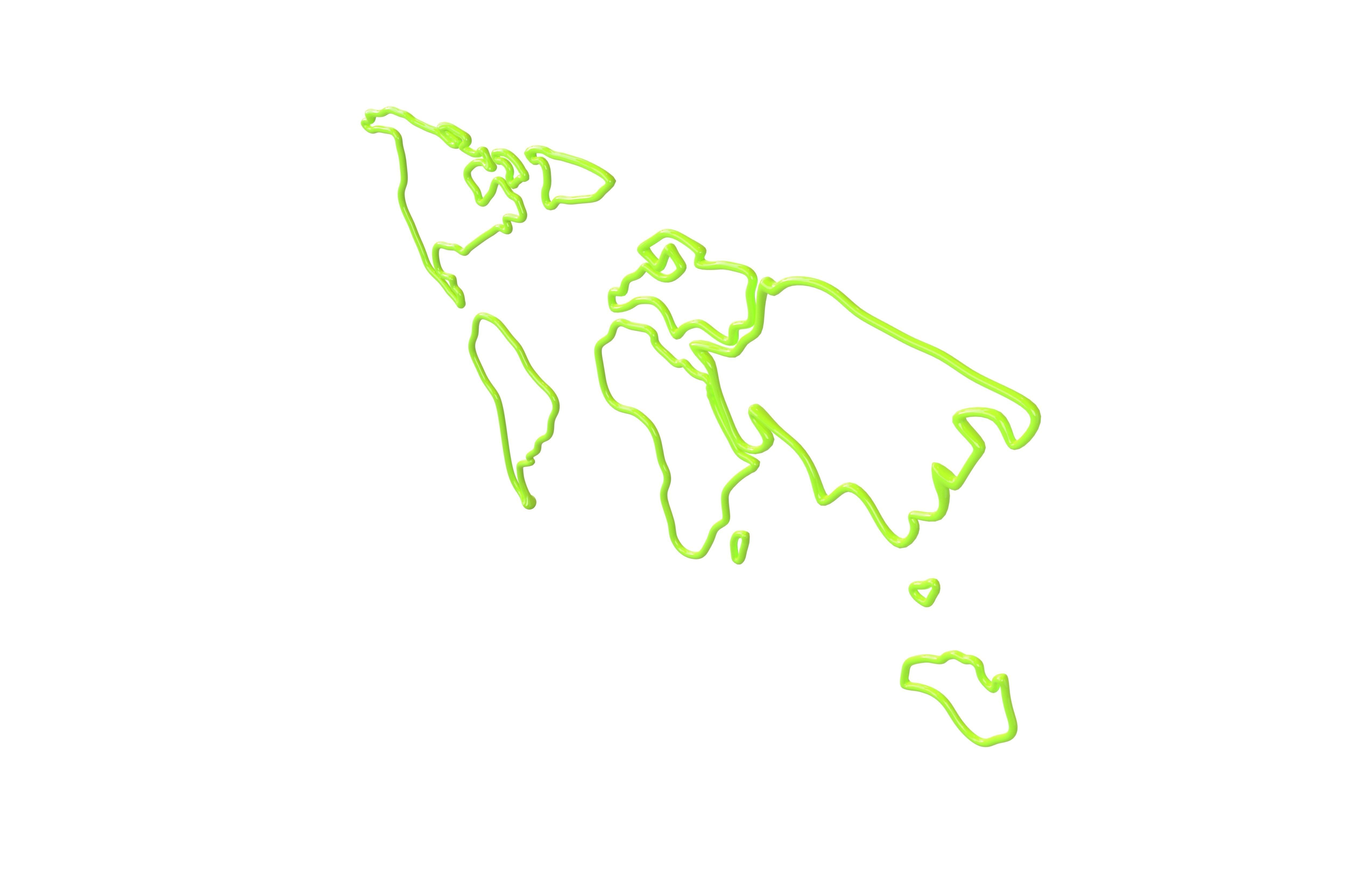 Neon Earth Map v1 005 3D model_2