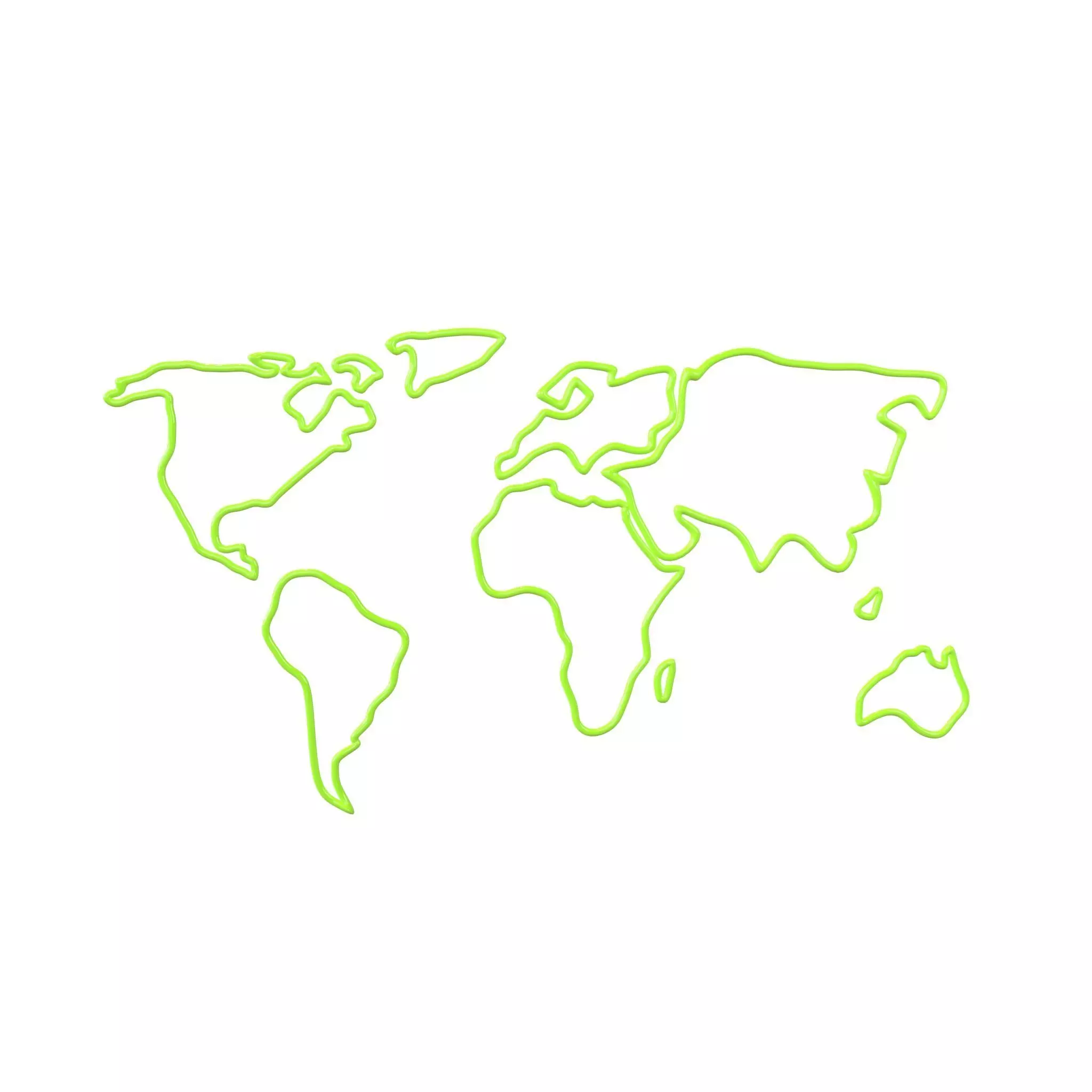 Neon Earth Map v1 005 3D model_0