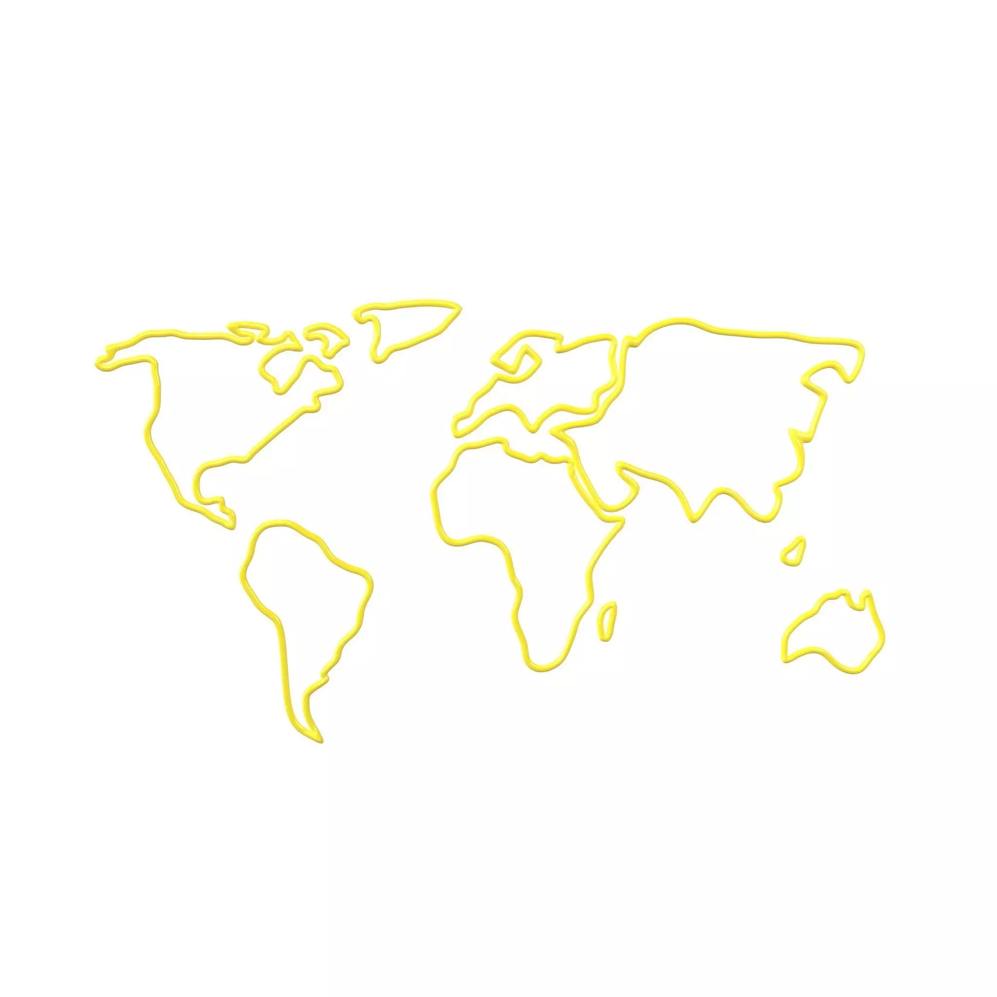 Neon Earth Map v1 006 3D model_0