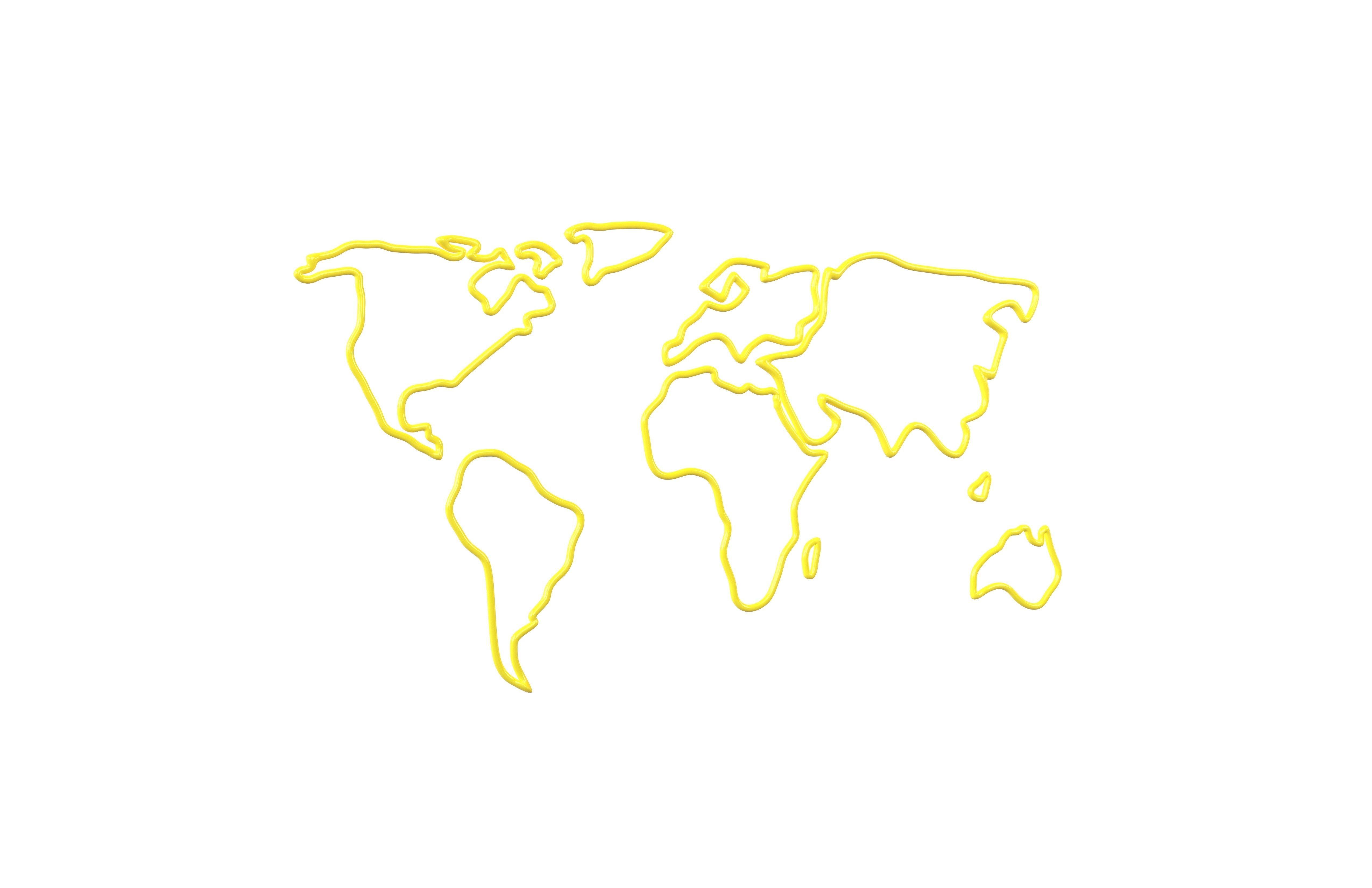 Neon Earth Map v1 006 3D model_1