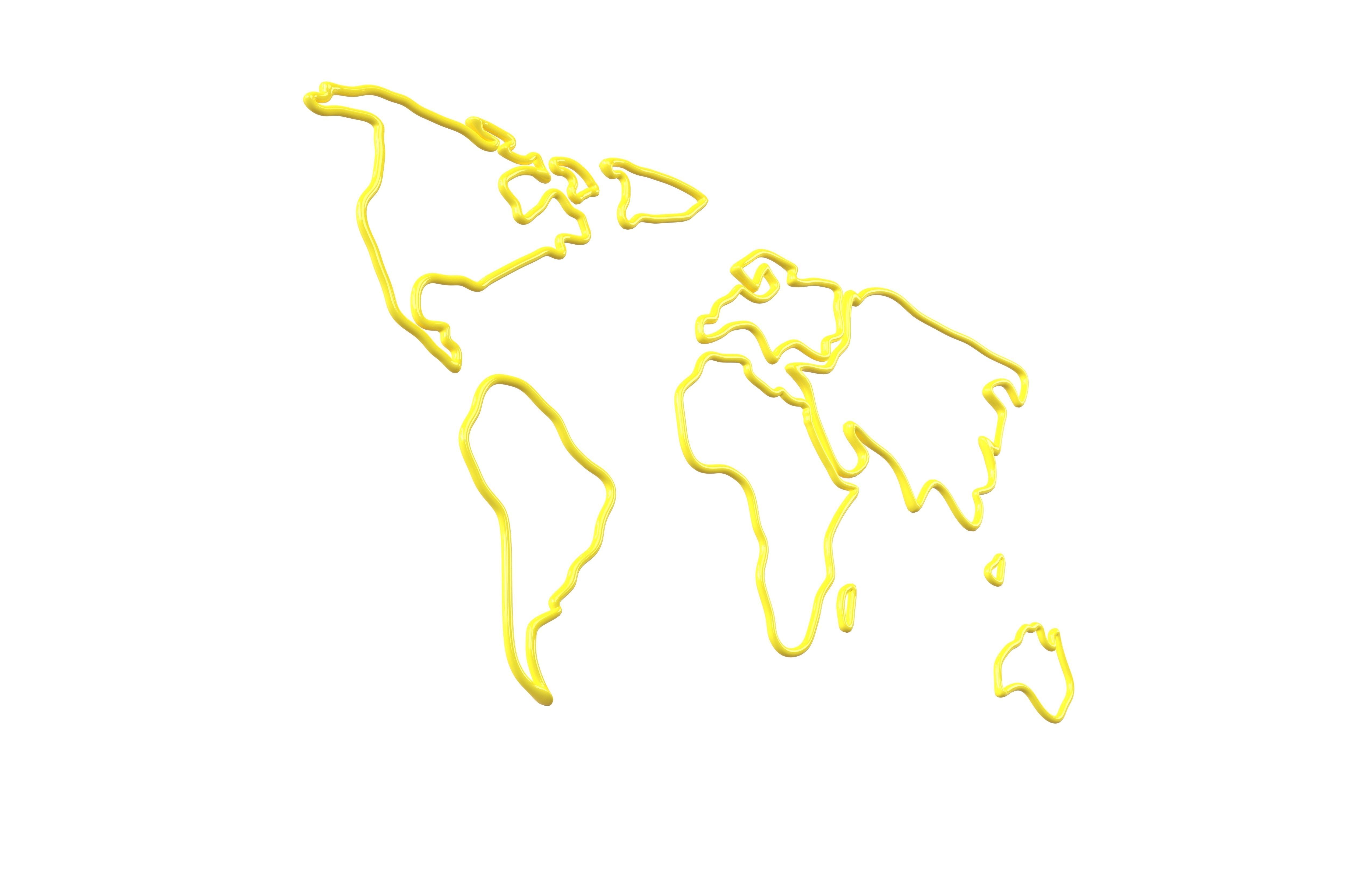 Neon Earth Map v1 006 3D model_3