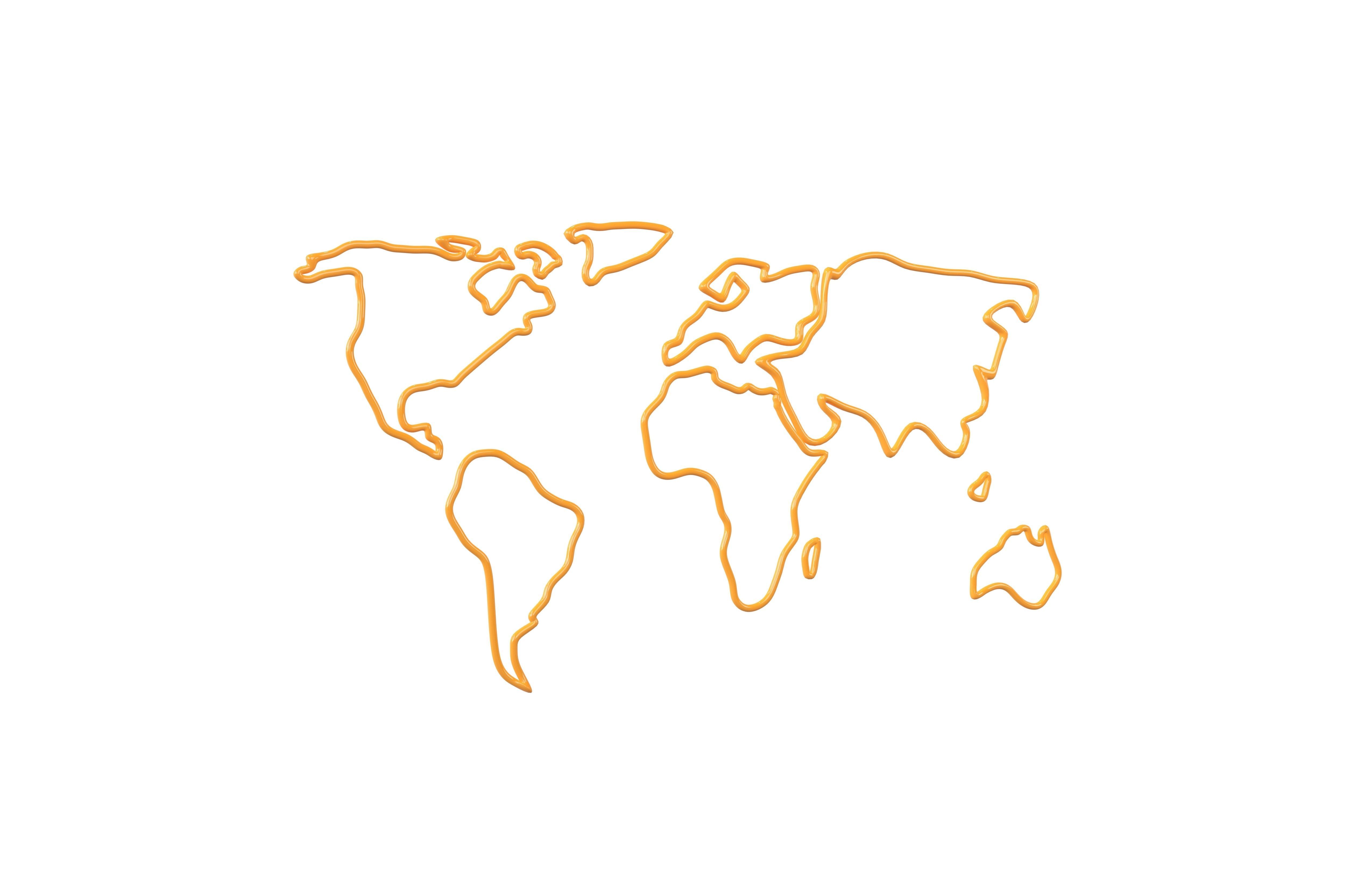 Neon Earth Map v1 007 3D model_1