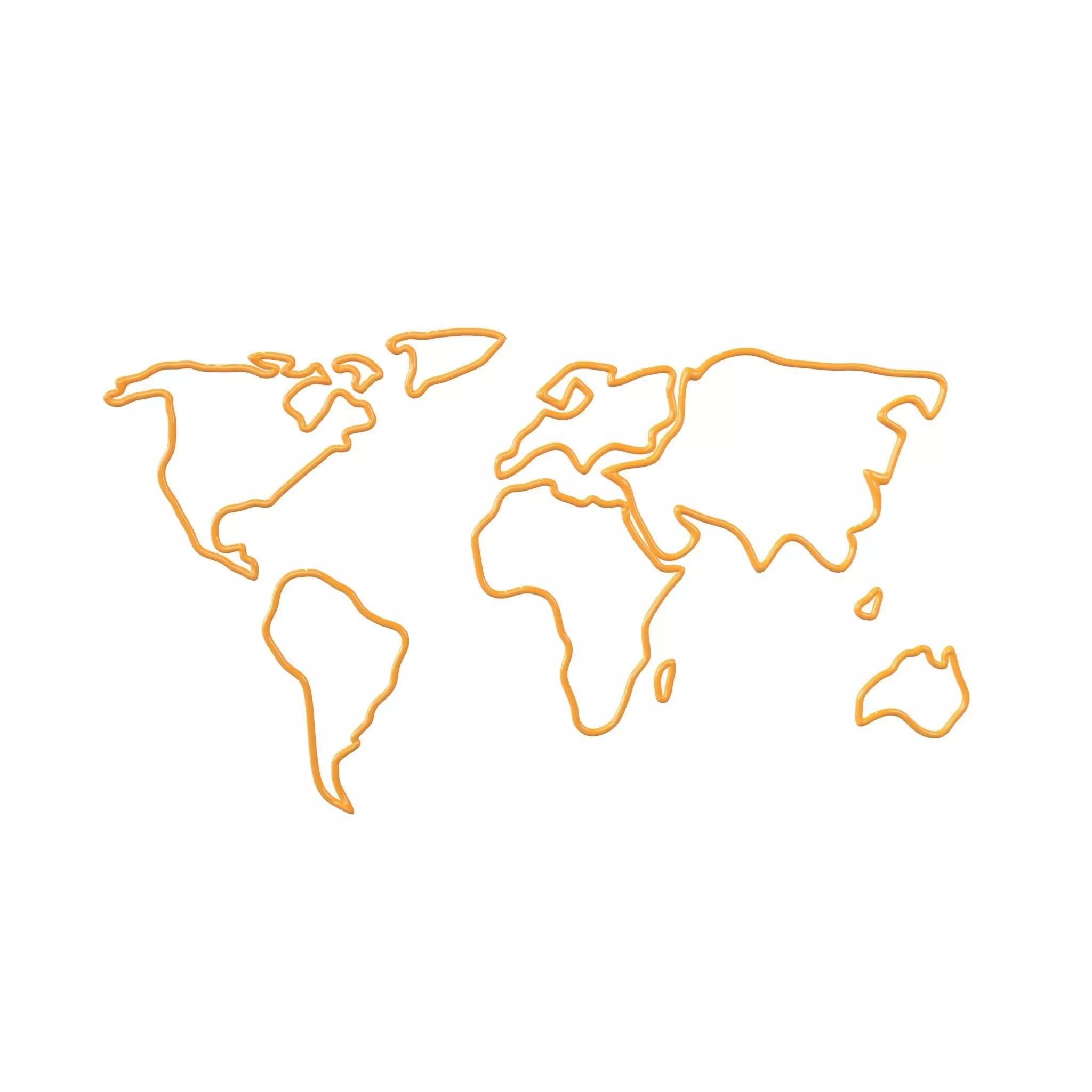 Neon Earth Map v1 007 3D model_0