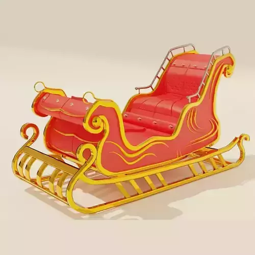 Christmas sleigh 3D model