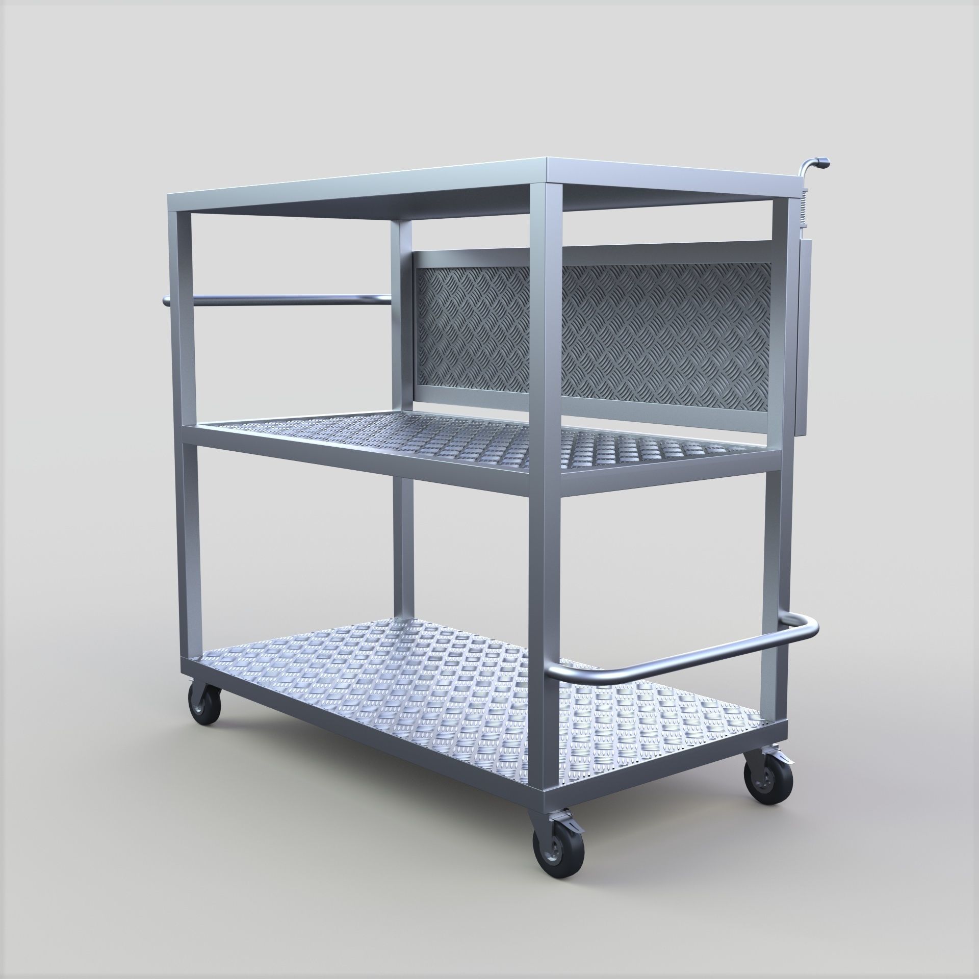 Trolley Table 3D model_4