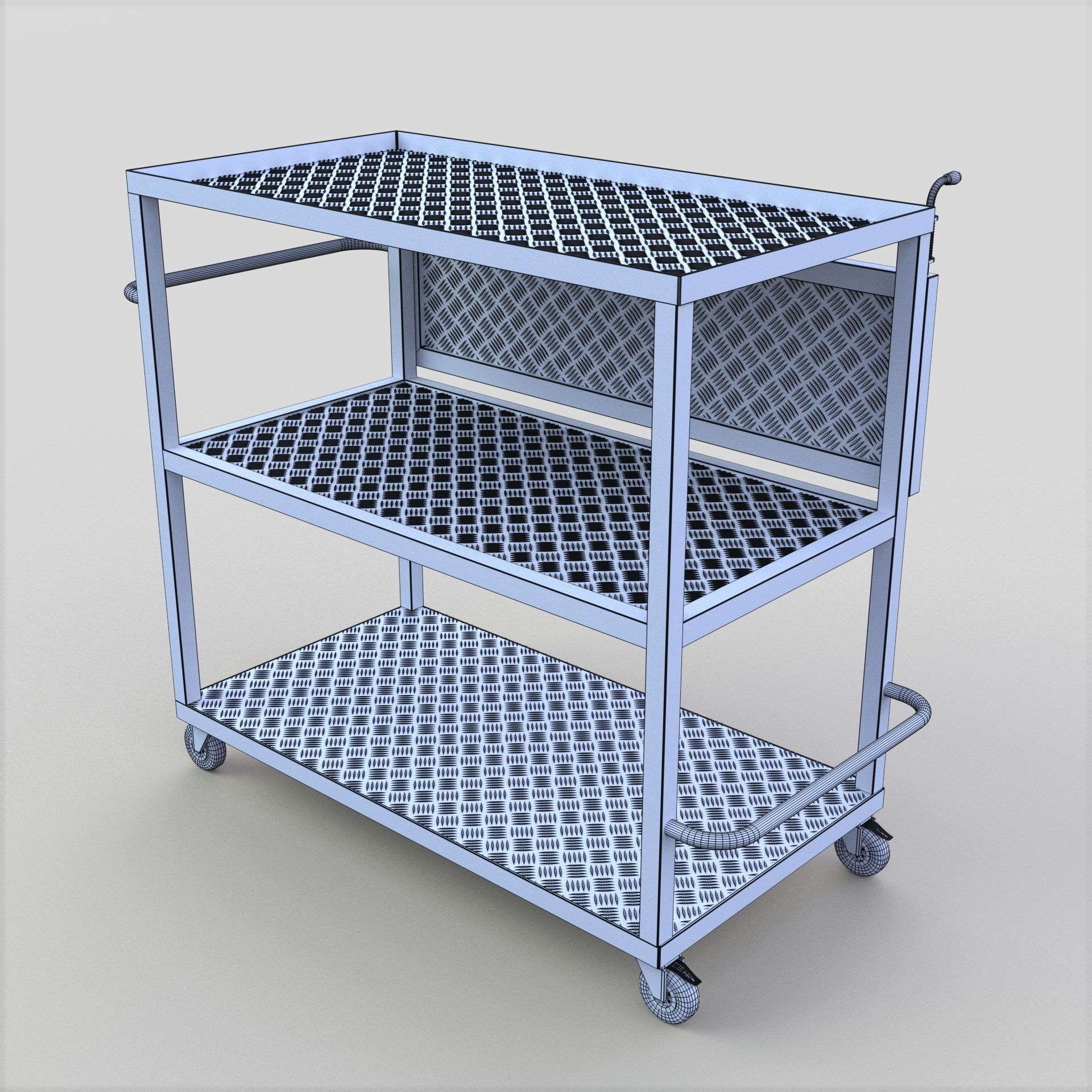 Trolley Table 3D model_6