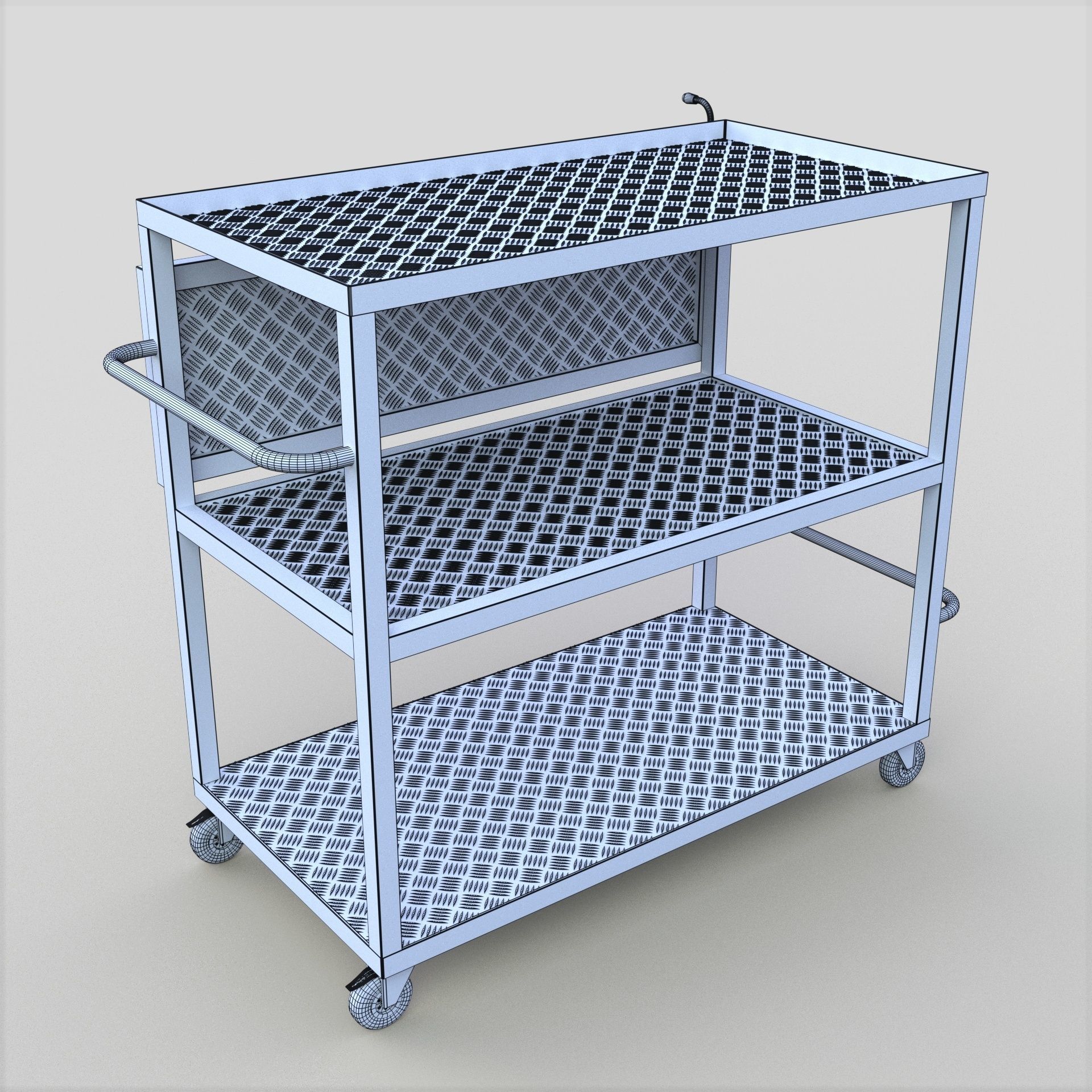 Trolley Table 3D model_5