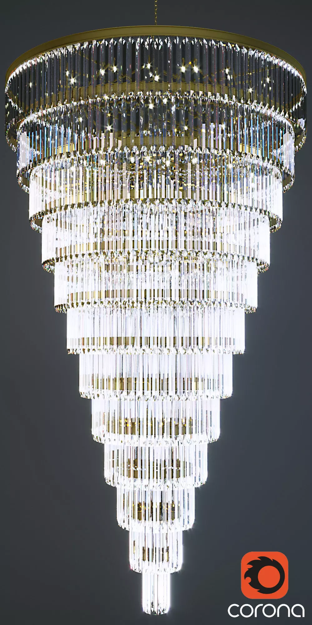 Grandiose Crystal Chandelier by ARORA Lights 3D model_0