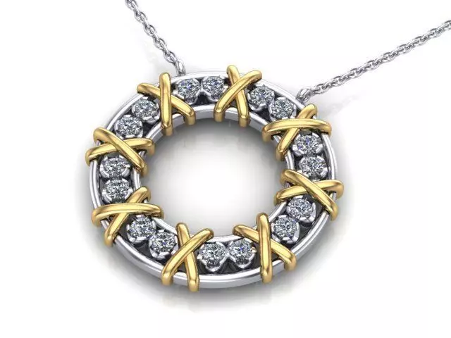 Tiff X pendant 3D print model_0