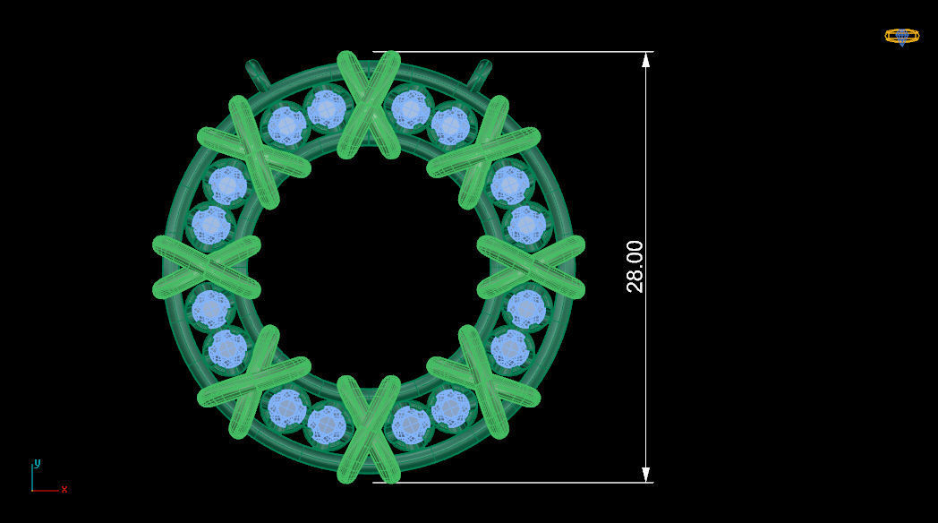 Tiff X pendant 3D print model_2