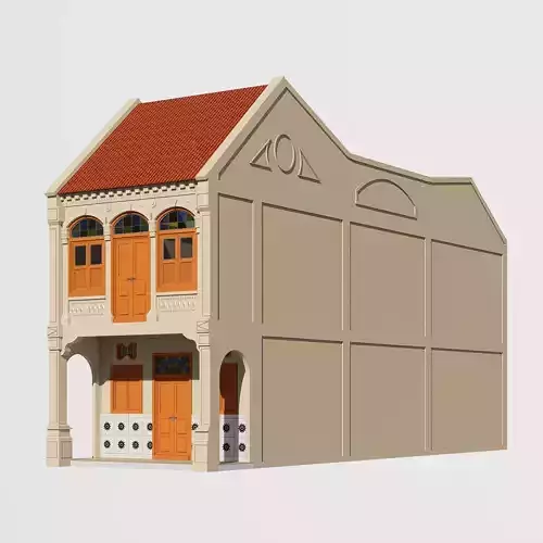Malaysia Shophouse 1850 3D model