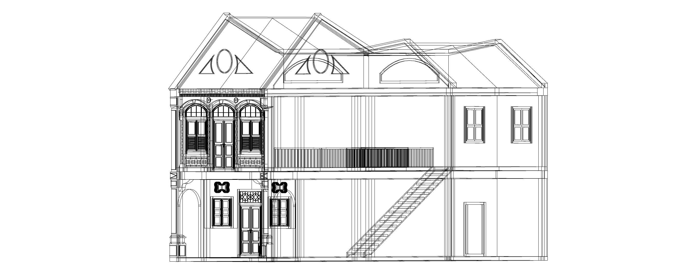 Malaysia Shophouse 1850 3D model_8