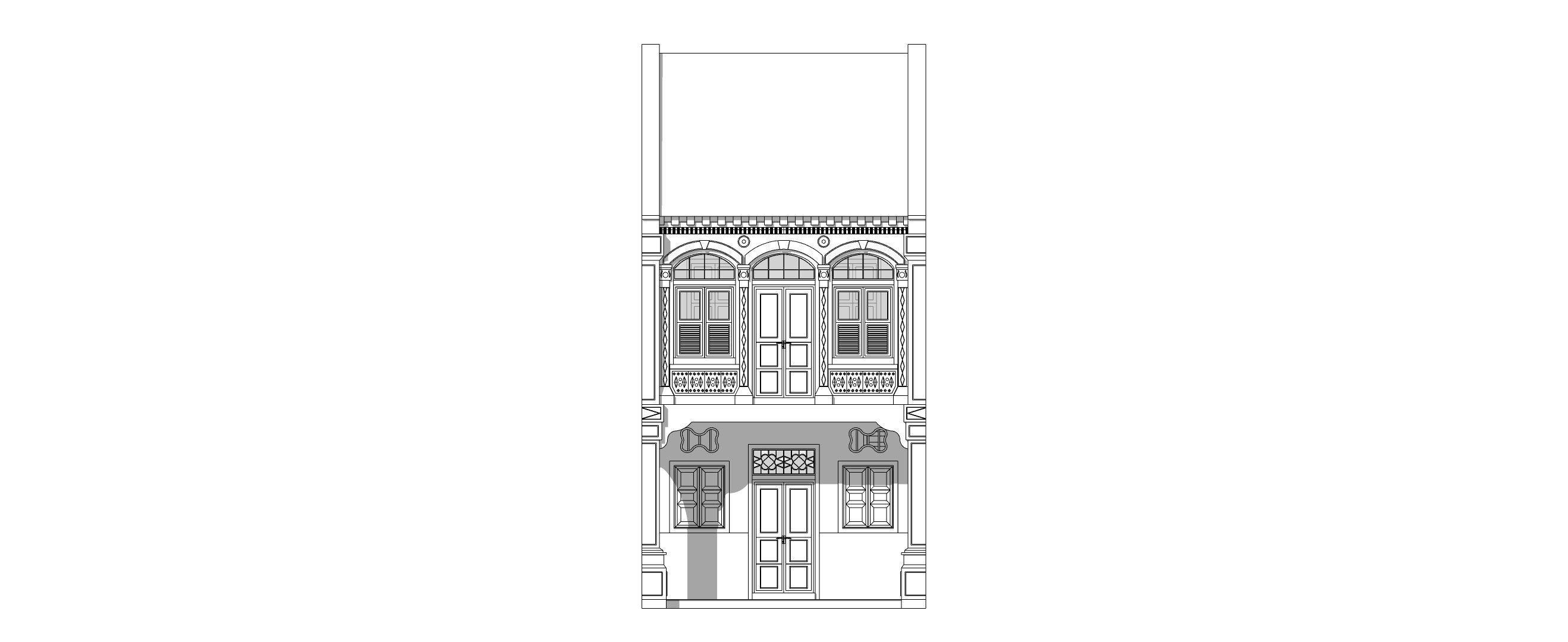 Malaysia Shophouse 1850 3D model_4