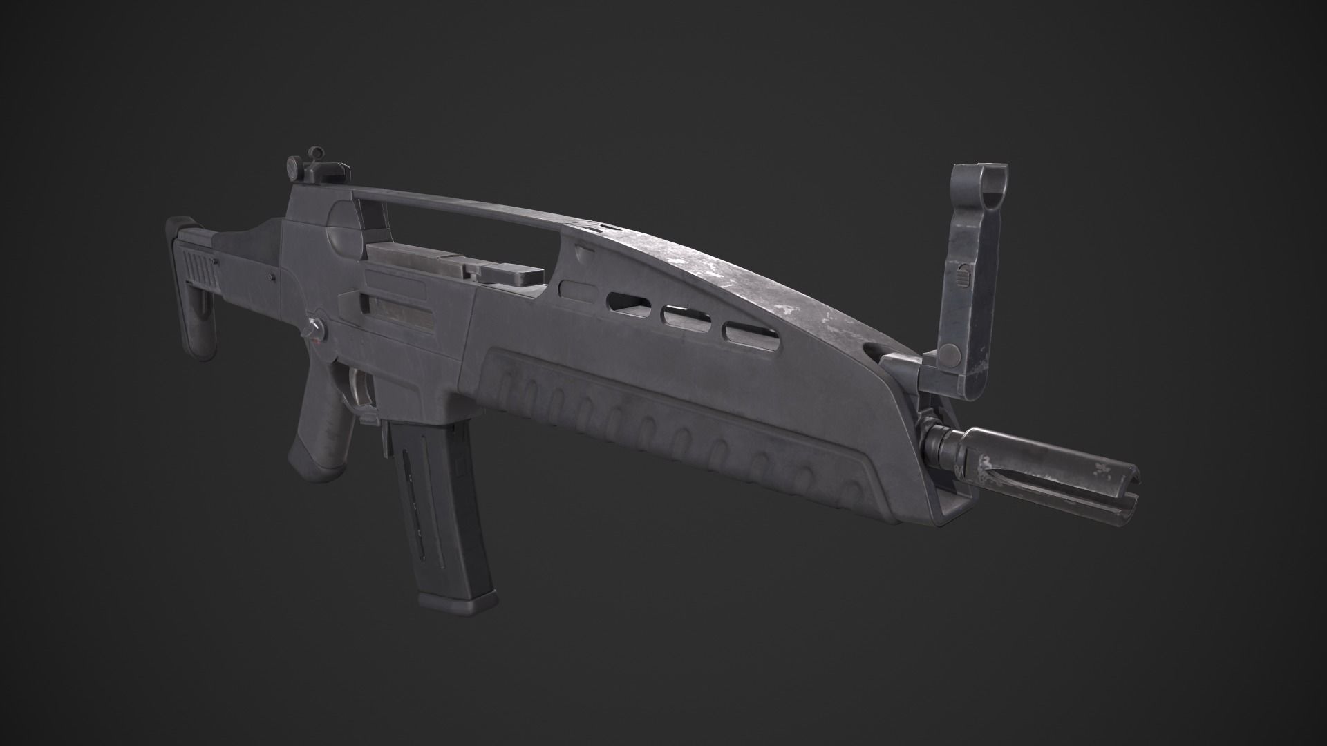 Heckler And Koch XM-8 Low-poly 3D model_13