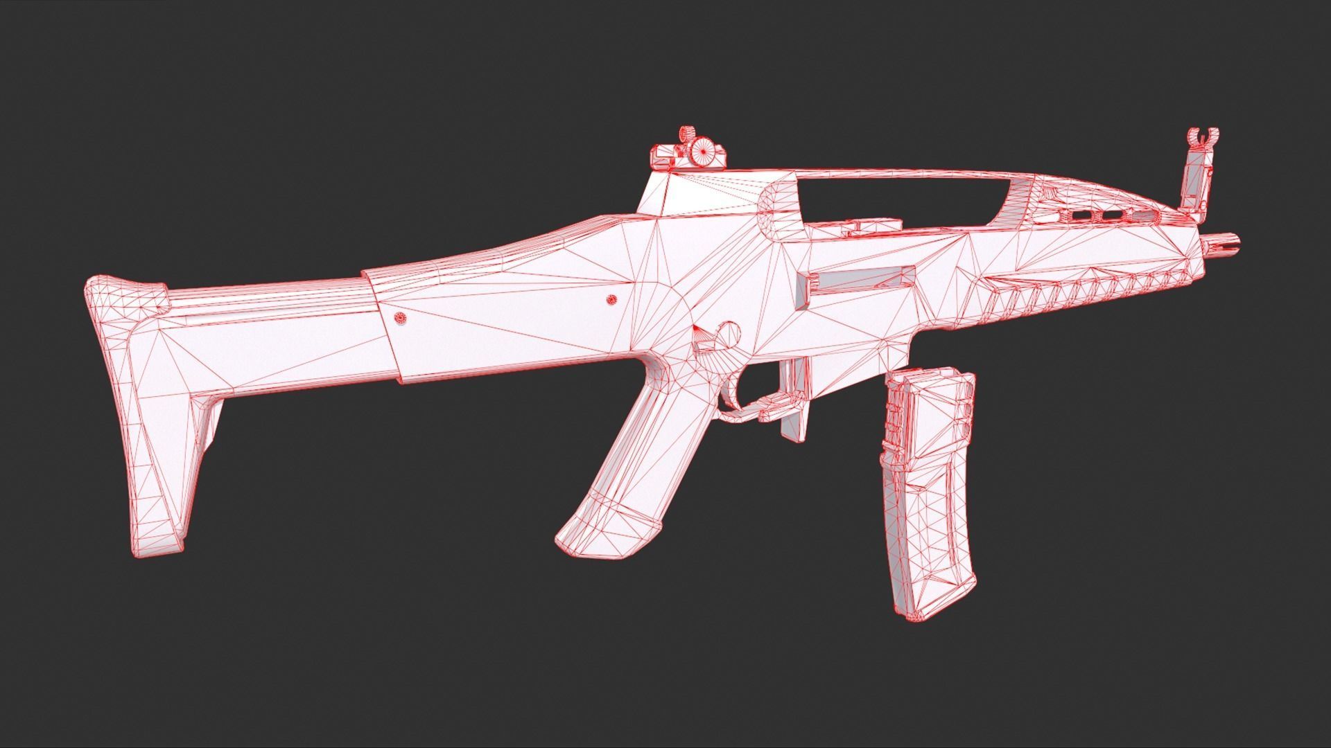 Heckler And Koch XM-8 Low-poly 3D model_8