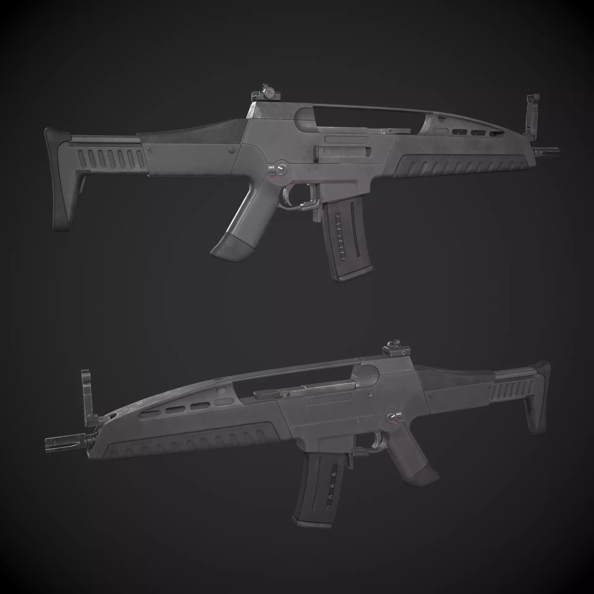 Heckler And Koch XM-8 Low-poly 3D model_0