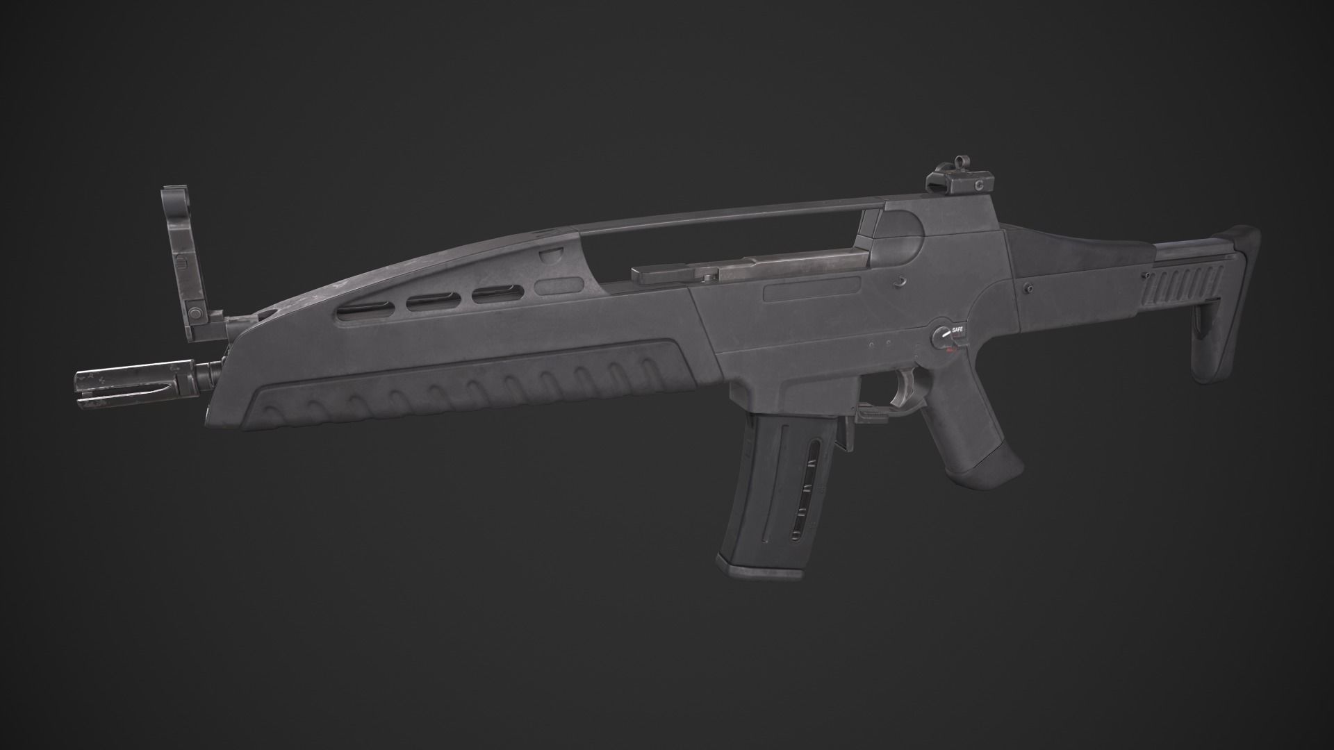 Heckler And Koch XM-8 Low-poly 3D model_3