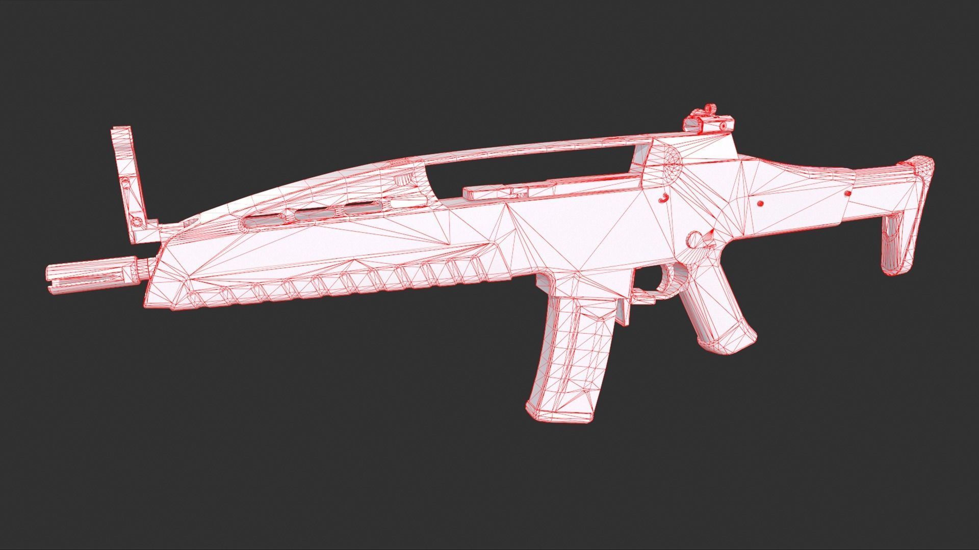 Heckler And Koch XM-8 Low-poly 3D model_4