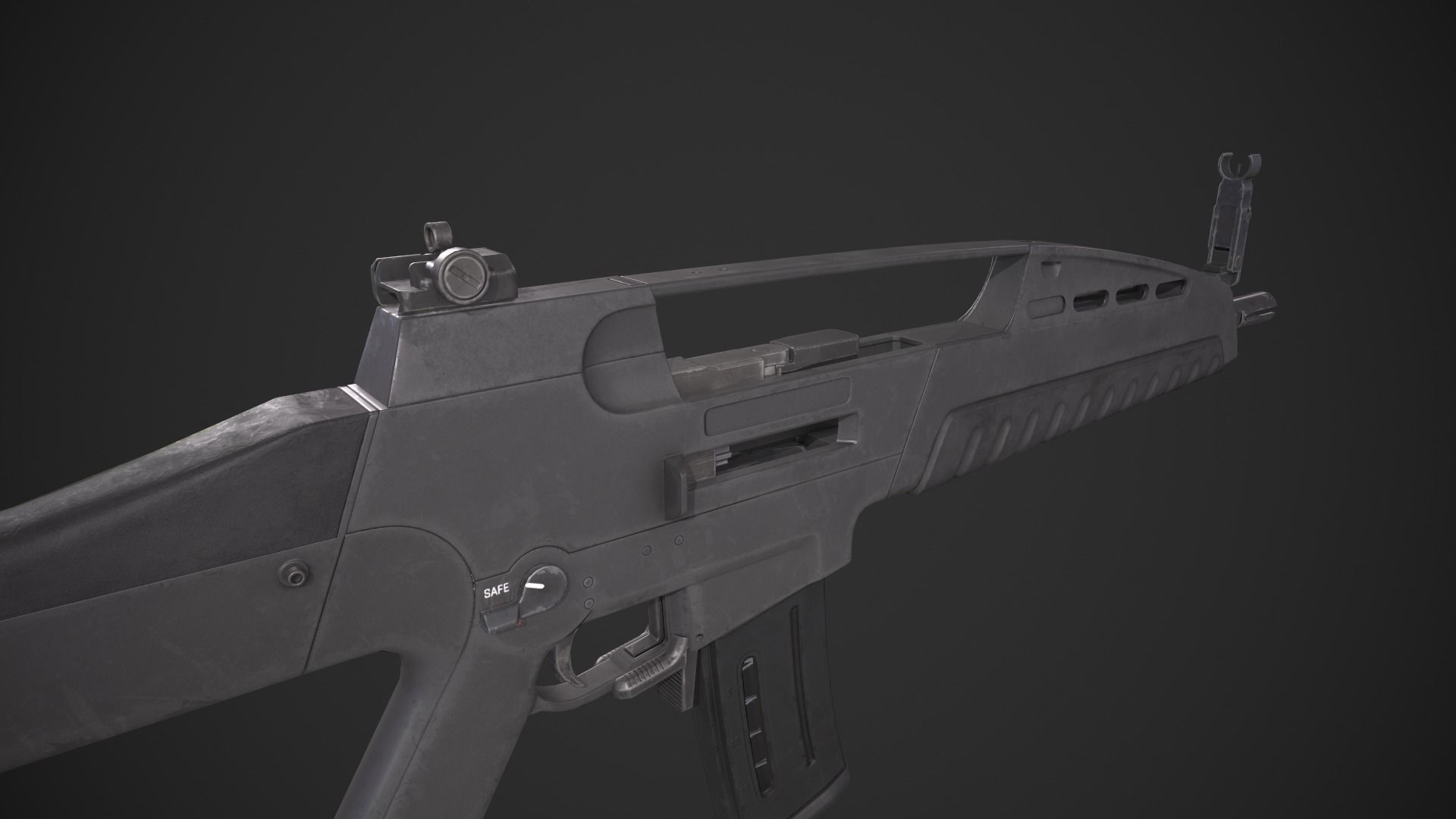 Heckler And Koch XM-8 Low-poly 3D model_11
