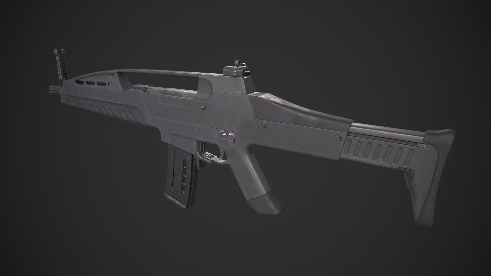 Heckler And Koch XM-8 Low-poly 3D model_5