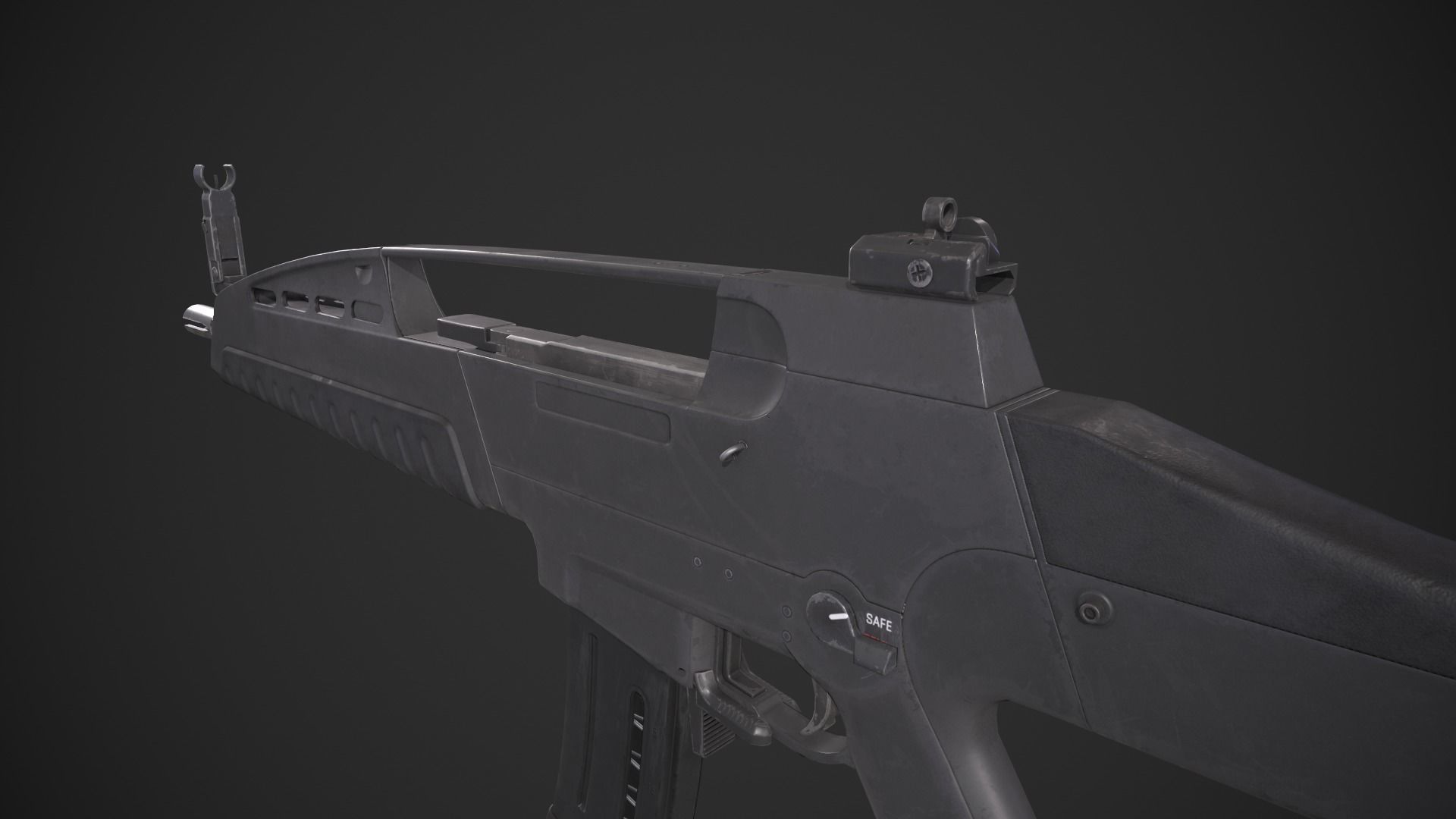 Heckler And Koch XM-8 Low-poly 3D model_9