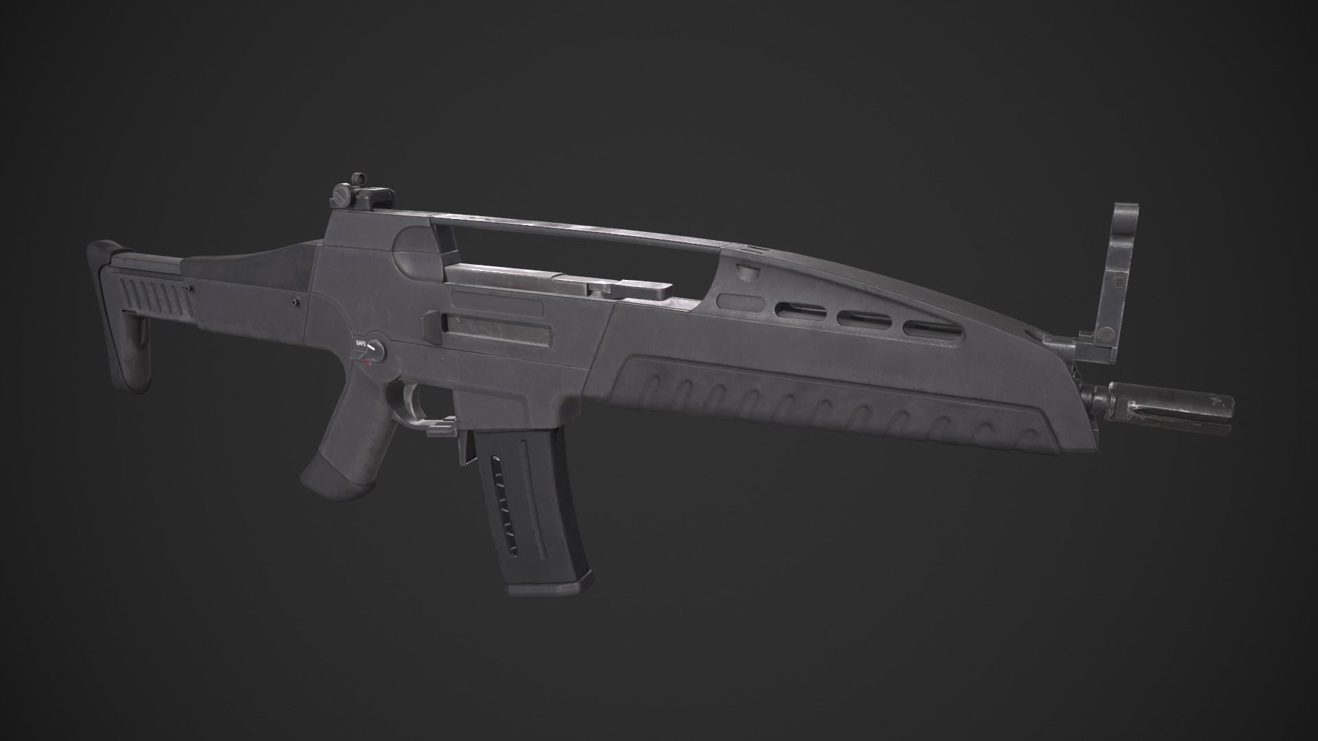 Heckler And Koch XM-8 Low-poly 3D model_1