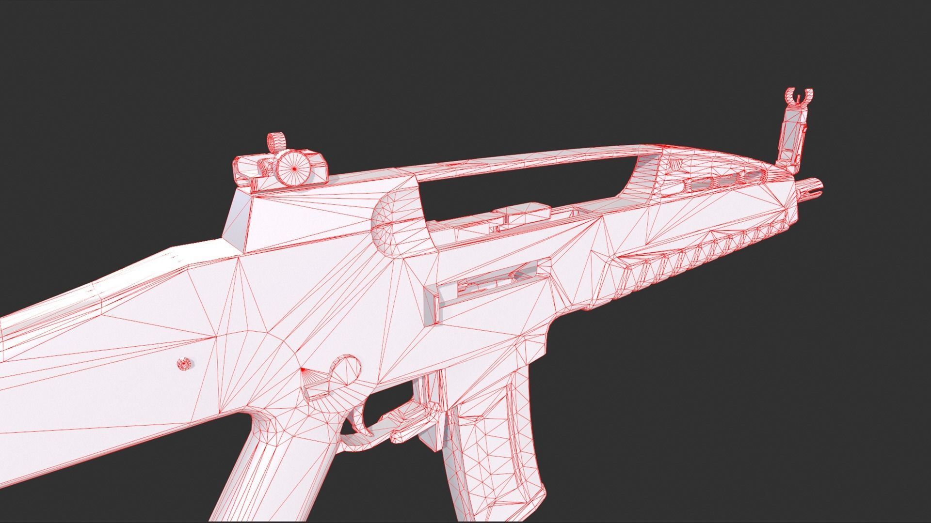 Heckler And Koch XM-8 Low-poly 3D model_12