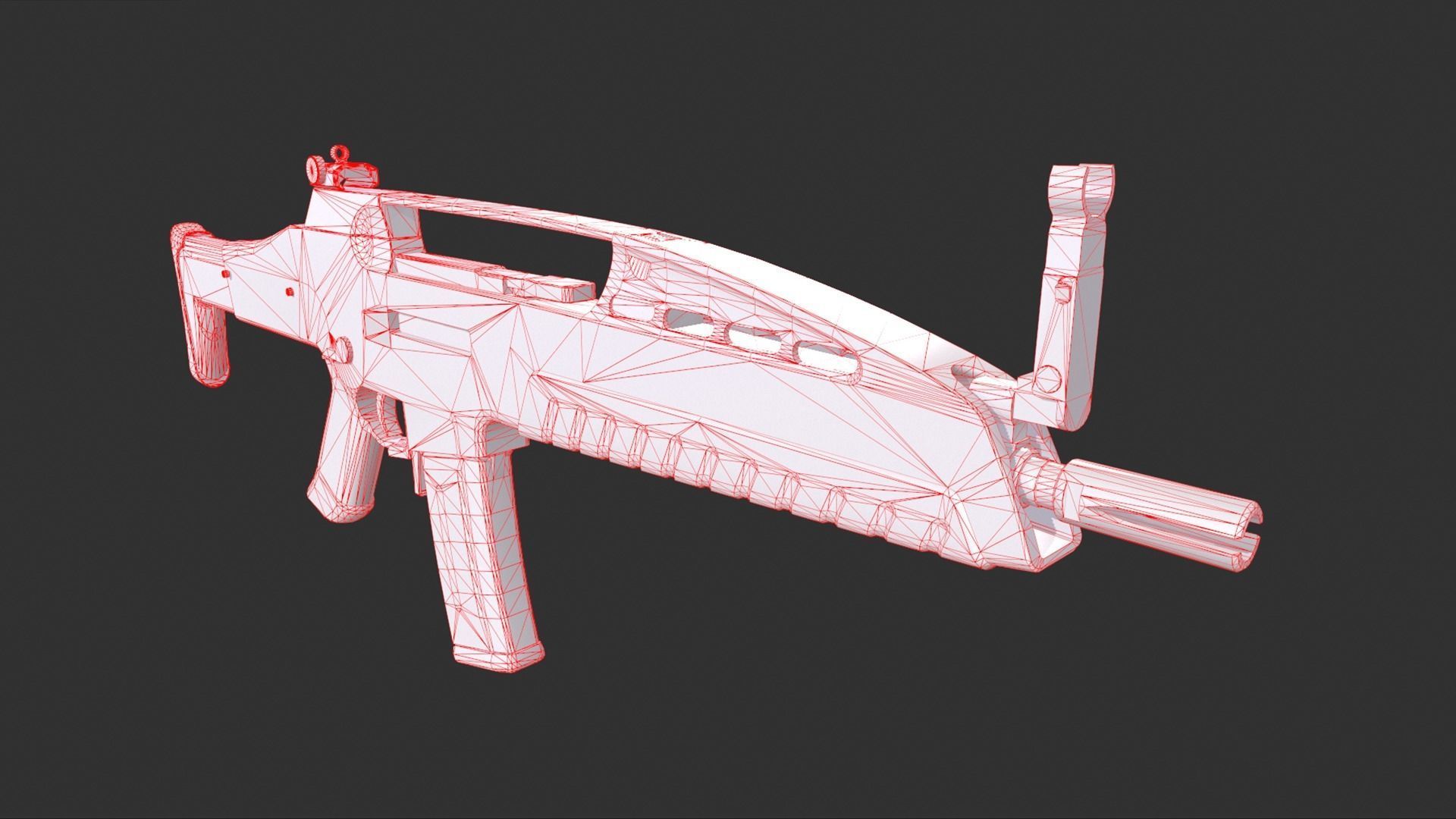 Heckler And Koch XM-8 Low-poly 3D model_14