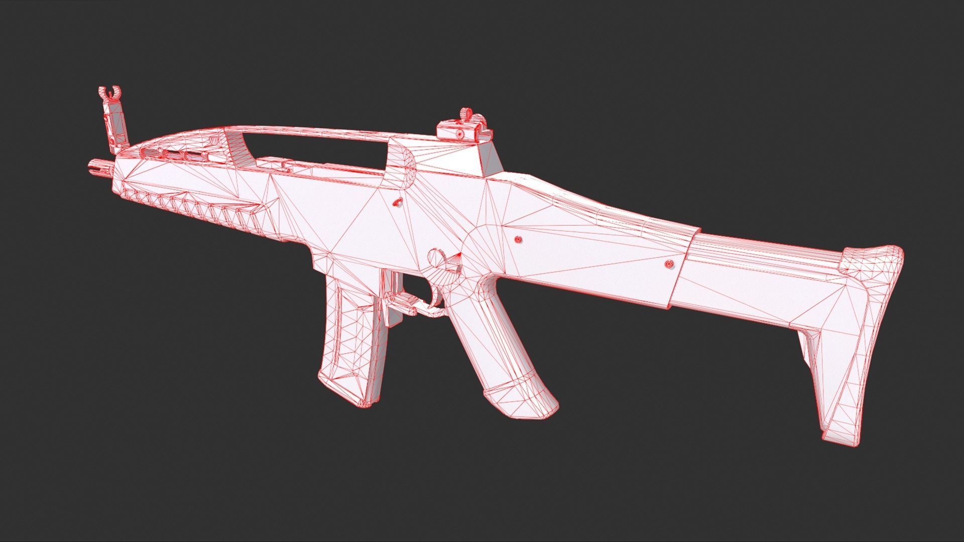 Heckler And Koch XM-8 Low-poly 3D model_6